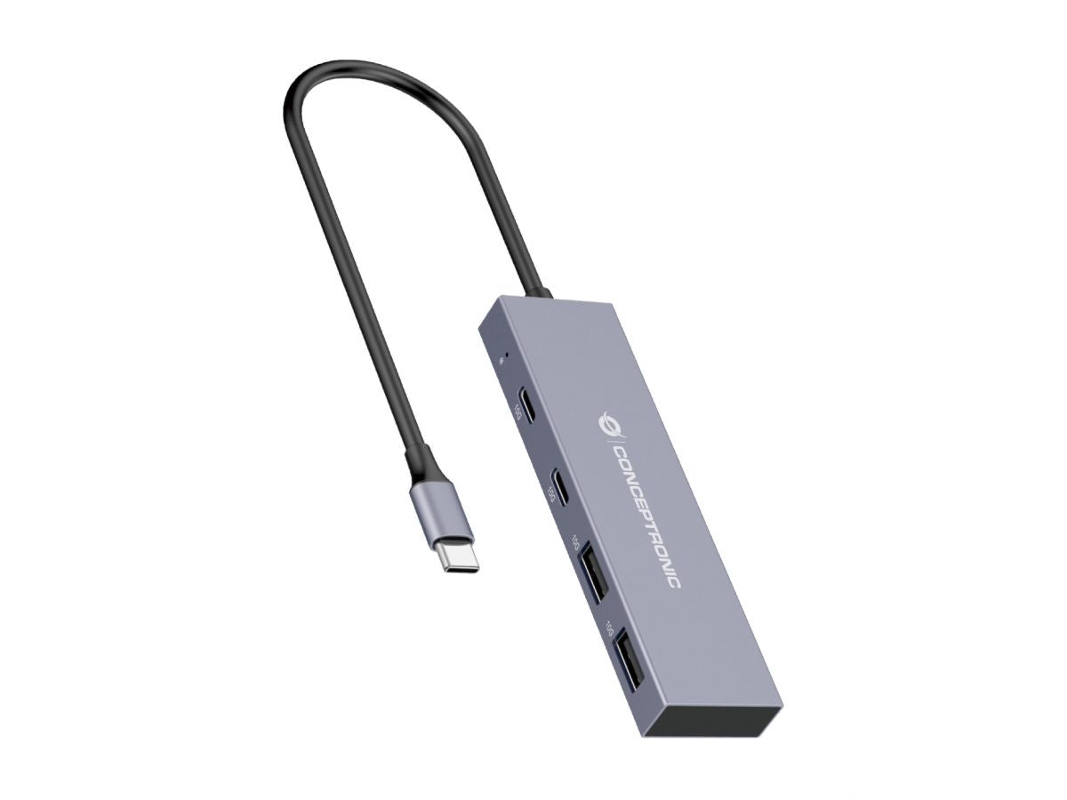 Hub USB Conceptronic HUBBIES13G Gris (1 Unité)