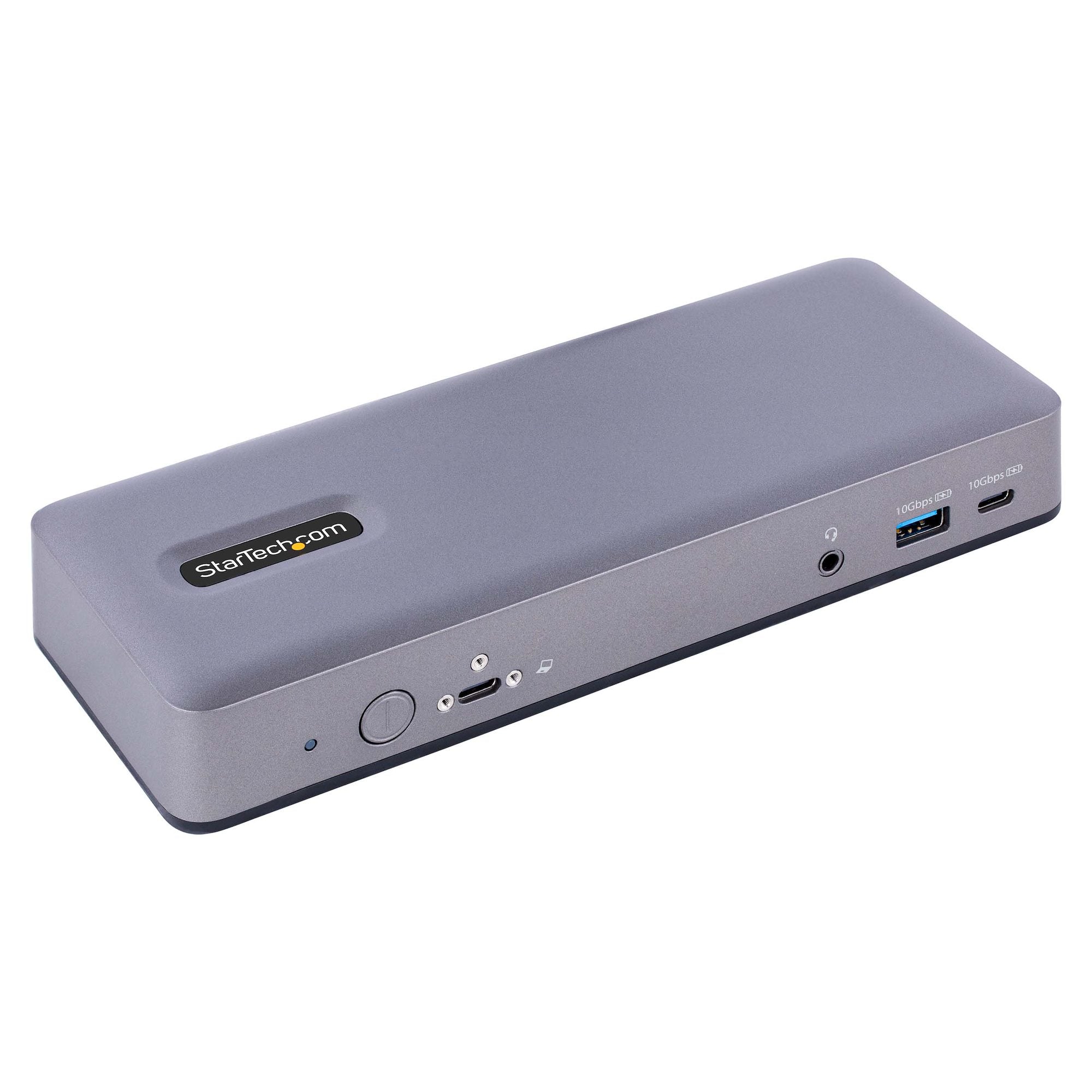 StarTech.com Station d'Accueil USB-C - Hub USB-C HDMI - Dock USB 7 ports - Station d'accueil - USB-C / Thunderbolt 3 / Thunderbolt 4 - 2 x DP, 2 x HDMI, USB-C - 1GbE - 60 Watt