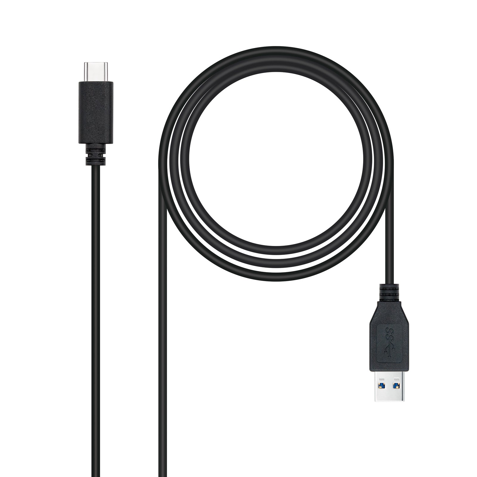 Câble USB A vers USB-C NANOCABLE 10.01.4002 Noir 2 m (1 Unité)