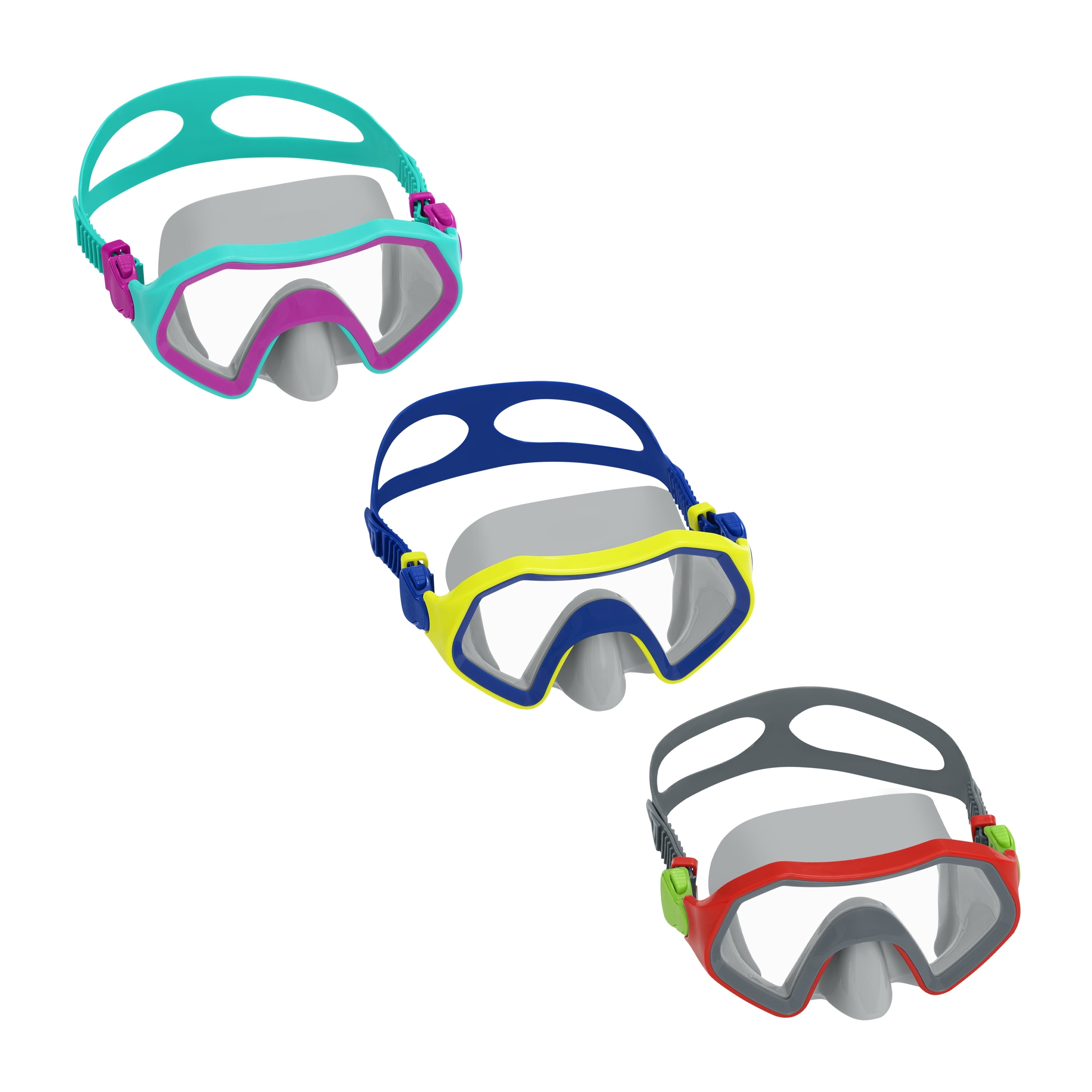 Masque de plongée Bestway pour adultes, couleur assortie, plage et piscine, 22044 +14 ans