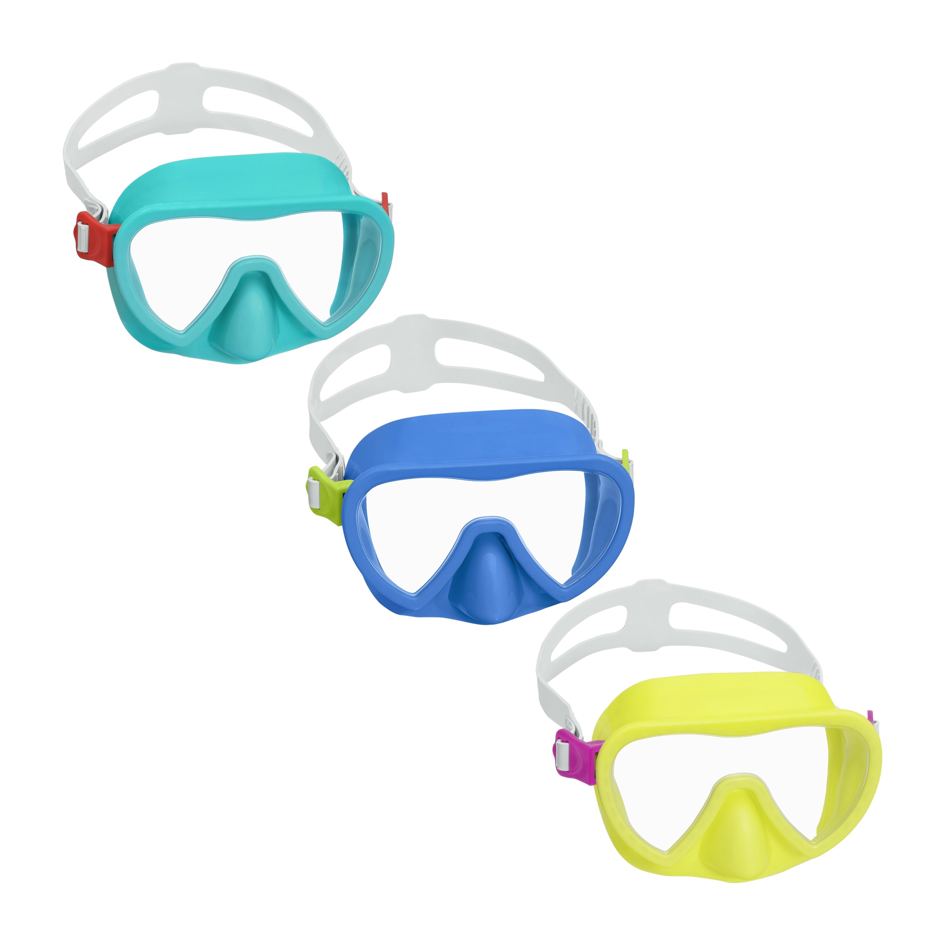 Bestway Masque de Plongée Adulte Bande Anatomique Couleur Assortie +14 Ans Plage et Piscine 22052