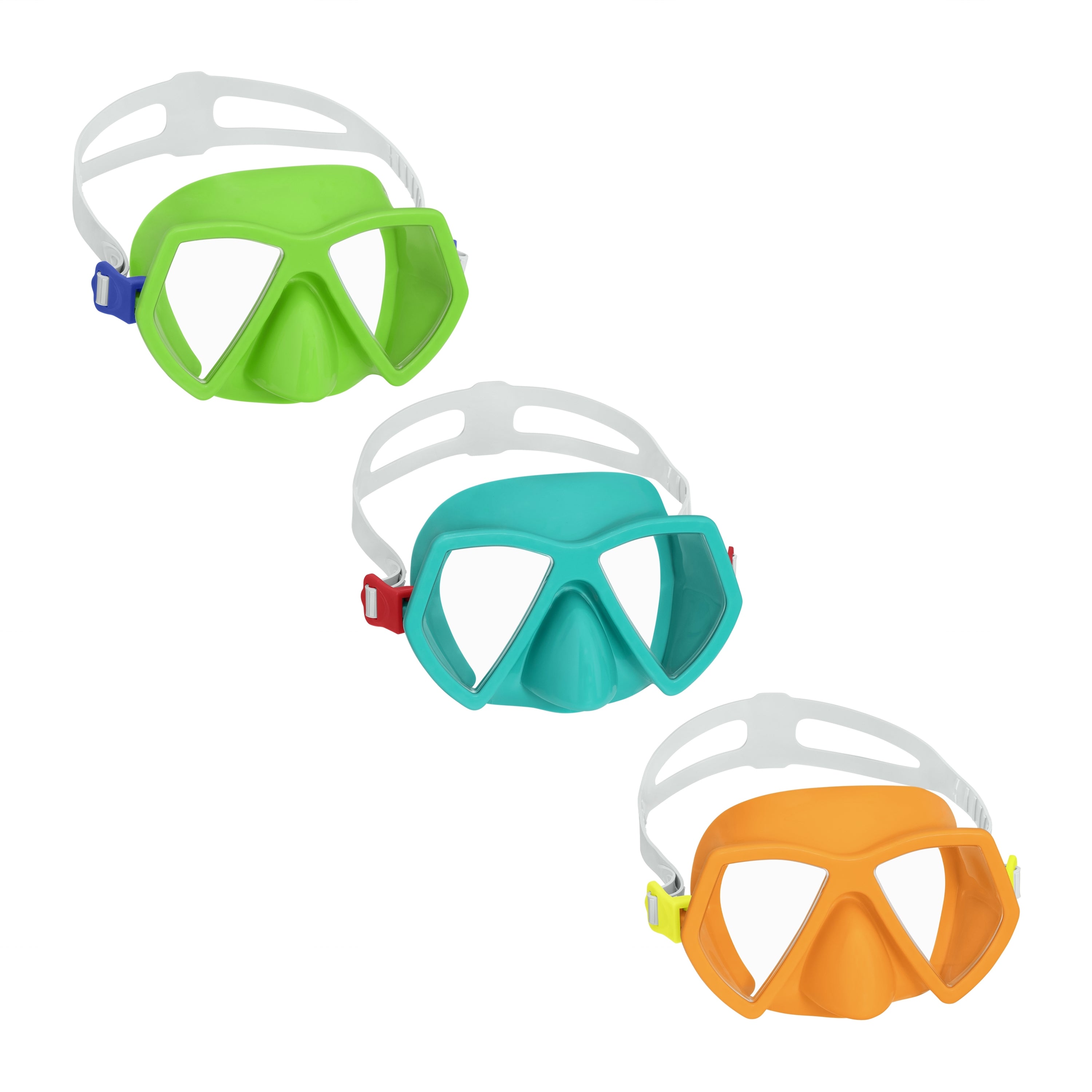 Bestway Masque de Plongée Adulte Bande Anatomique Couleur Assortie +14 ans Plage et Piscine 22056