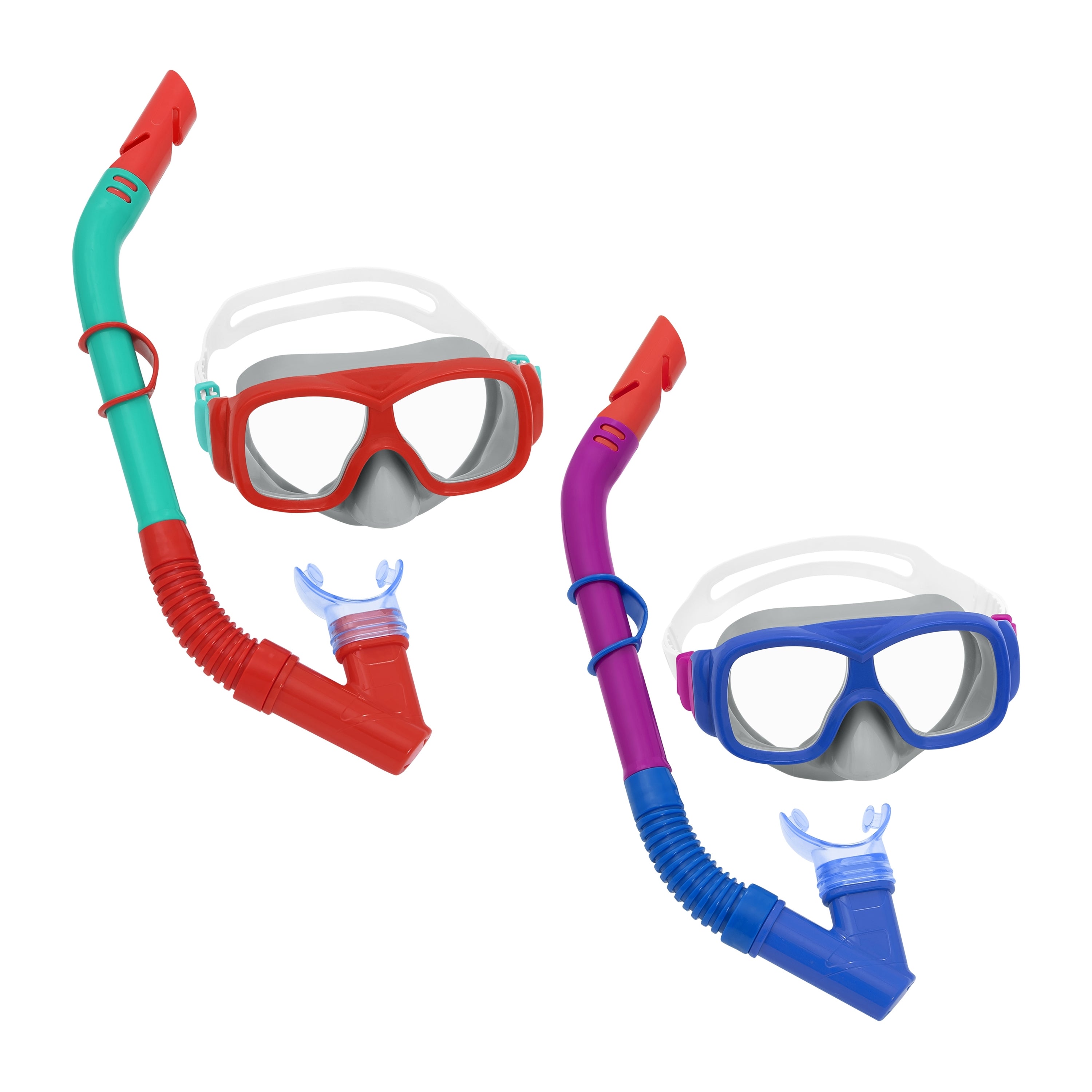 Ensemble Bestway Masque et Tube Junior Valve de Purge Couleur Assortie +7 Ans Plage et Piscine 24025