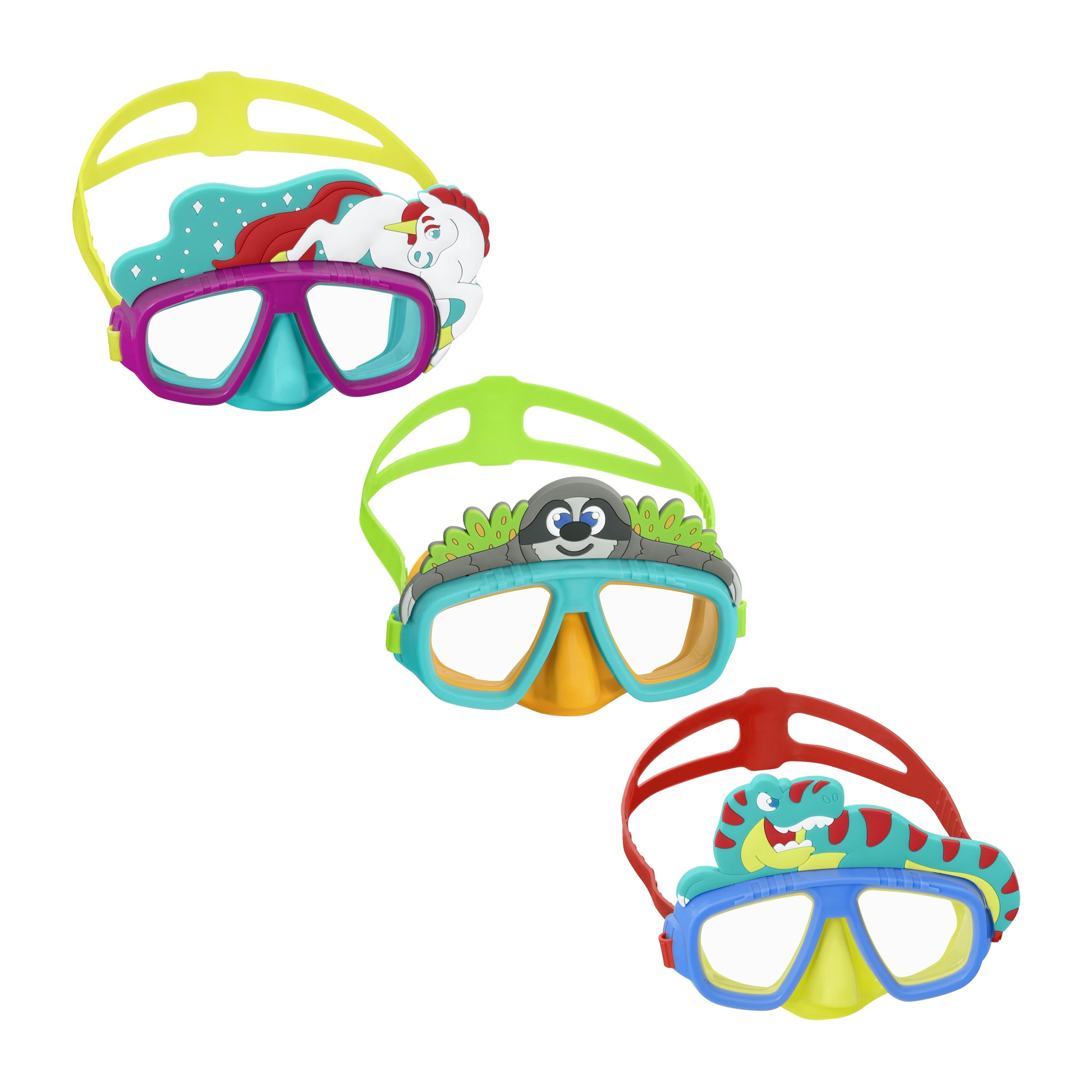 Bestway Masque de Plongée Junior Sangle Anatomique Couleur Assorti +7 Ans Plage et Piscine 22059