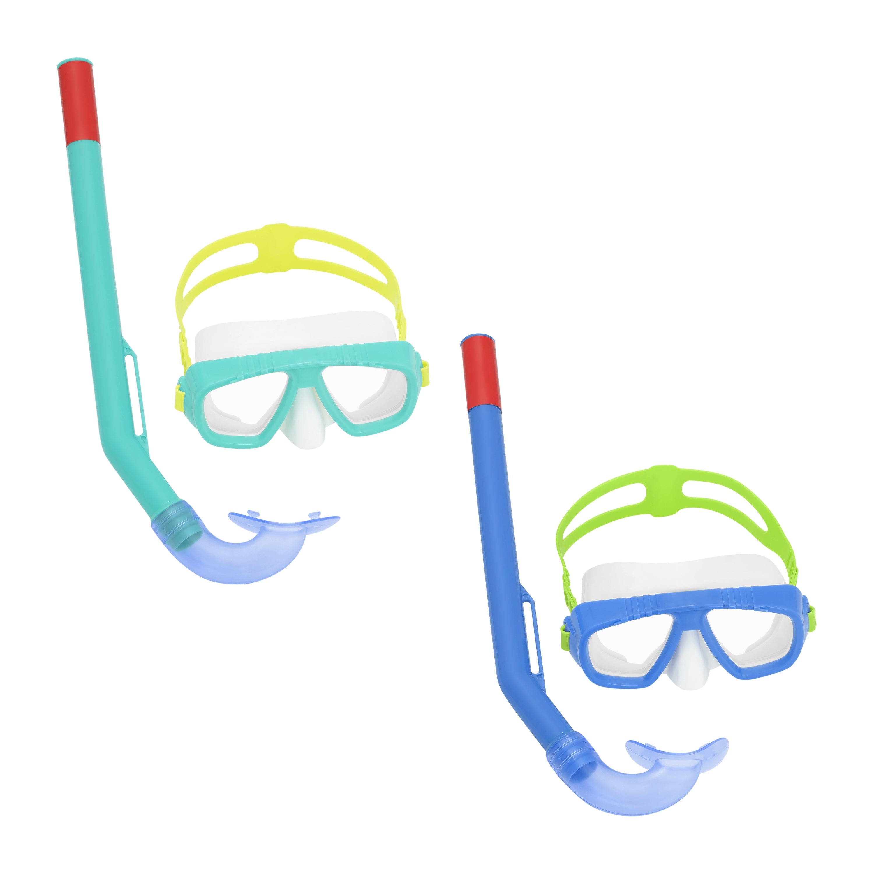 Bestway Masque de Plongée Adulte Verre Trempé Couleur Assortie Sangle en Silicone +14 ans Plage et Piscine 22074