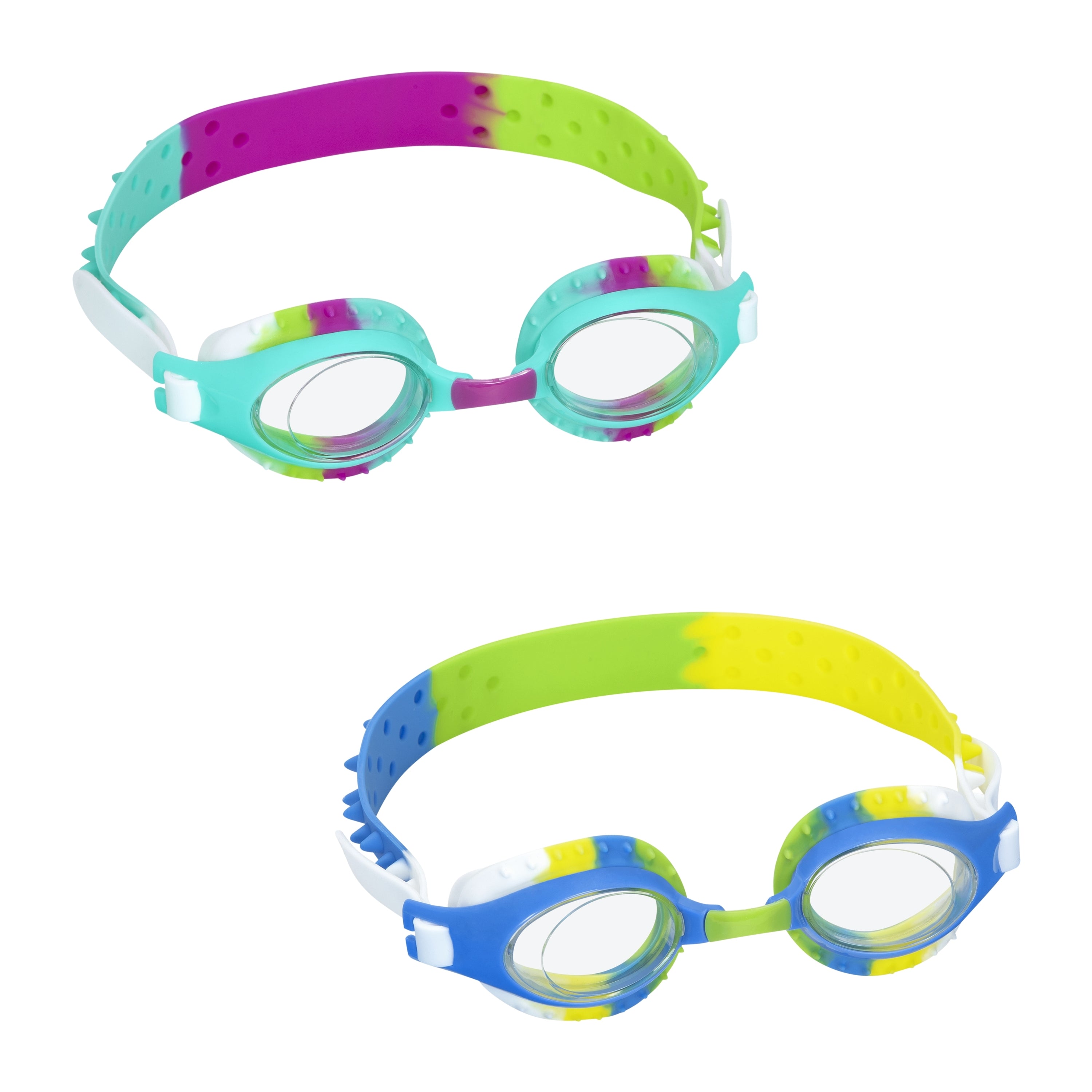 Bestway Lunettes de Natation Ensemble 3 Pcs Strap Silicone Couleur Assortie +7 Ans Plage Piscine 21096