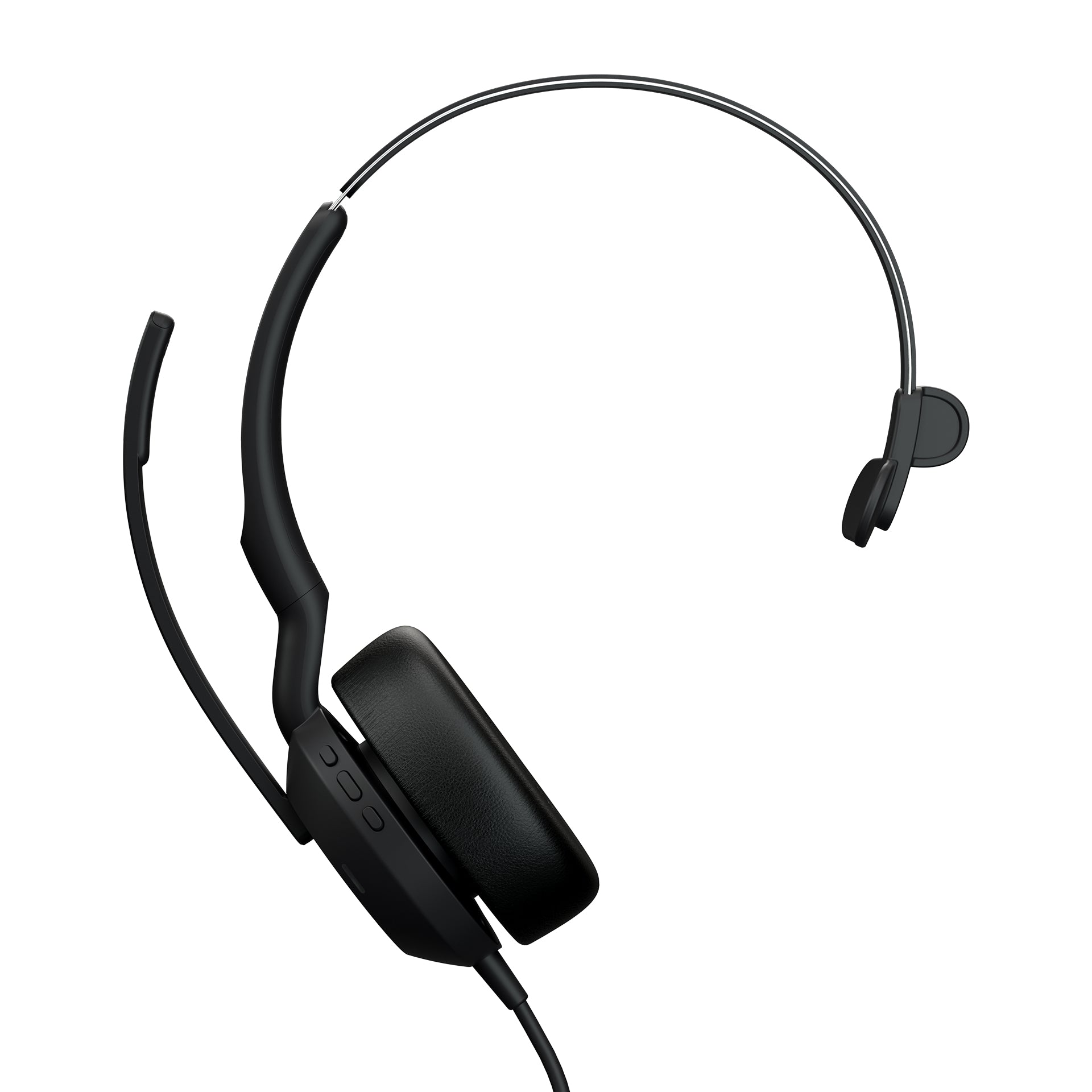 Jabra Evolve2 50 UC Mono - Micro-casque - sur-oreille - filaire - Suppresseur de bruit actif - USB-A - noir - certifié Zoom, Certifié pour Microsoft Teams, Cisco Webex Certified, Certifié Alcatel-Lucent, Certifié Unify, Certifié Google Meet, Certifié Amaz