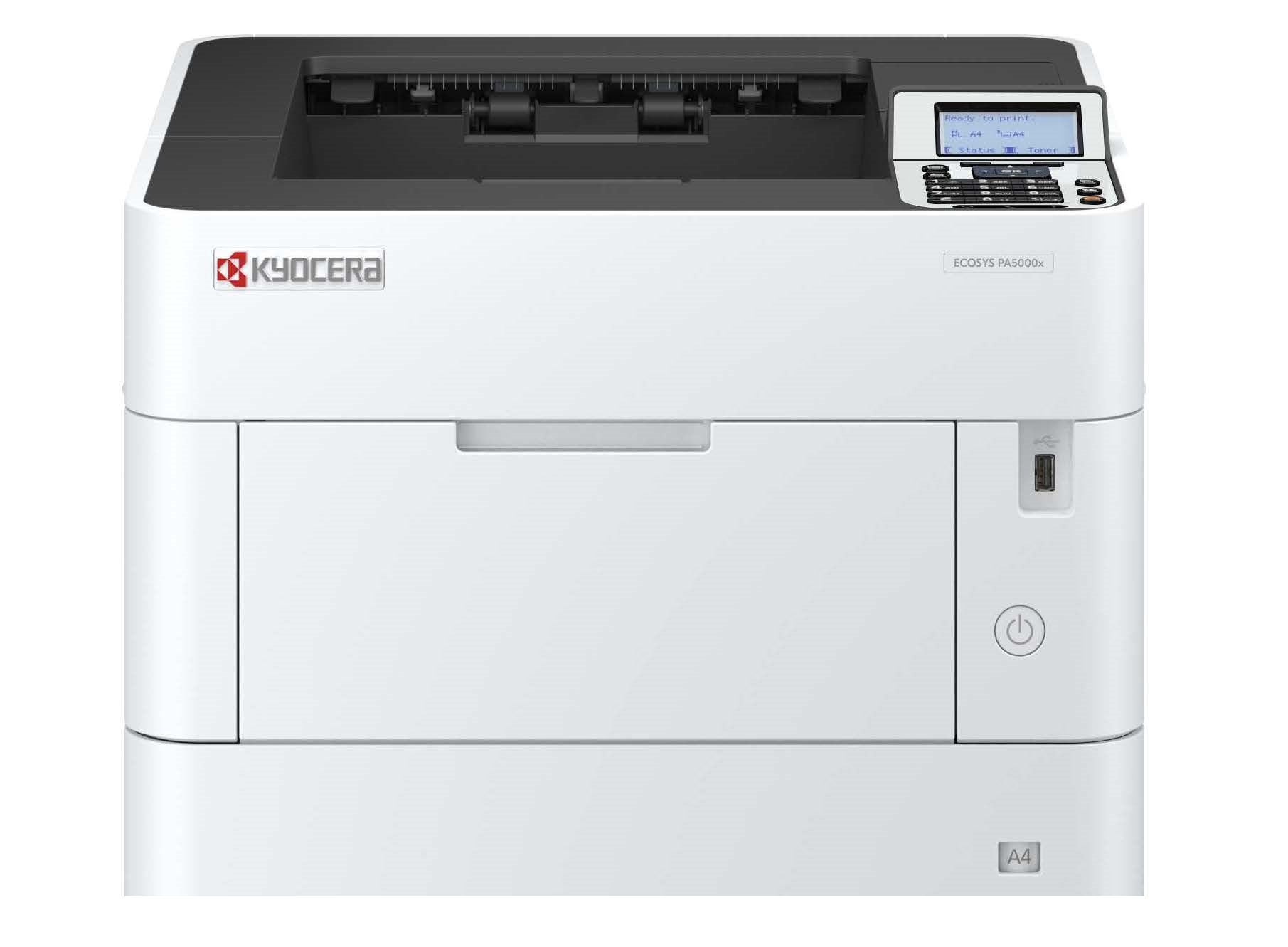 Kyocera ECOSYS PA5000X - Imprimante - Noir et blanc - Recto-verso - laser - A4/Legal - 1200 x 1200 ppp - jusqu'à 50 ppm - capacité : 600 feuilles - USB 2.0, Gigabit LAN, hôte USB