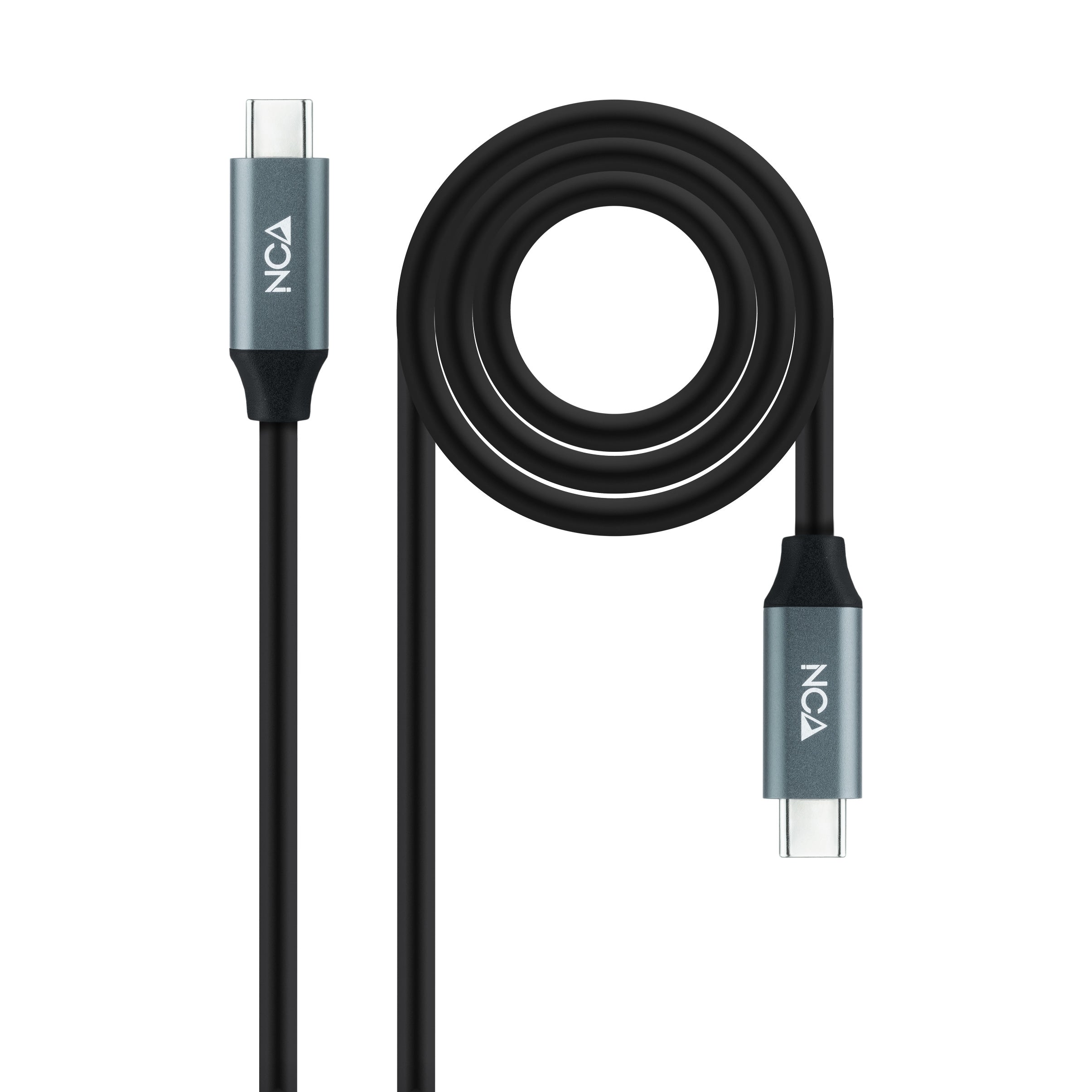 Câble Nanocable USB-C 3.2 M/M 3m 100W (Noir/Gris)