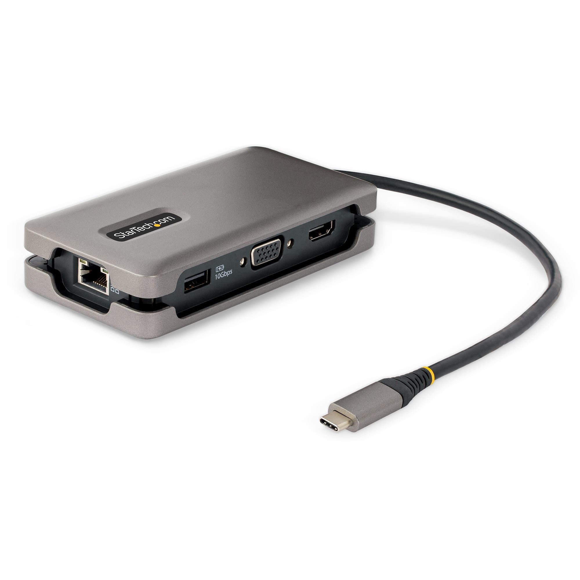 StarTech.com Adaptateur Multiport USB-C, 4K60Hz HDMI/VGA, Hub USB, PD - Station d'accueil - USB-C - HDMI, VGA - 1GbE - 16 Watt
