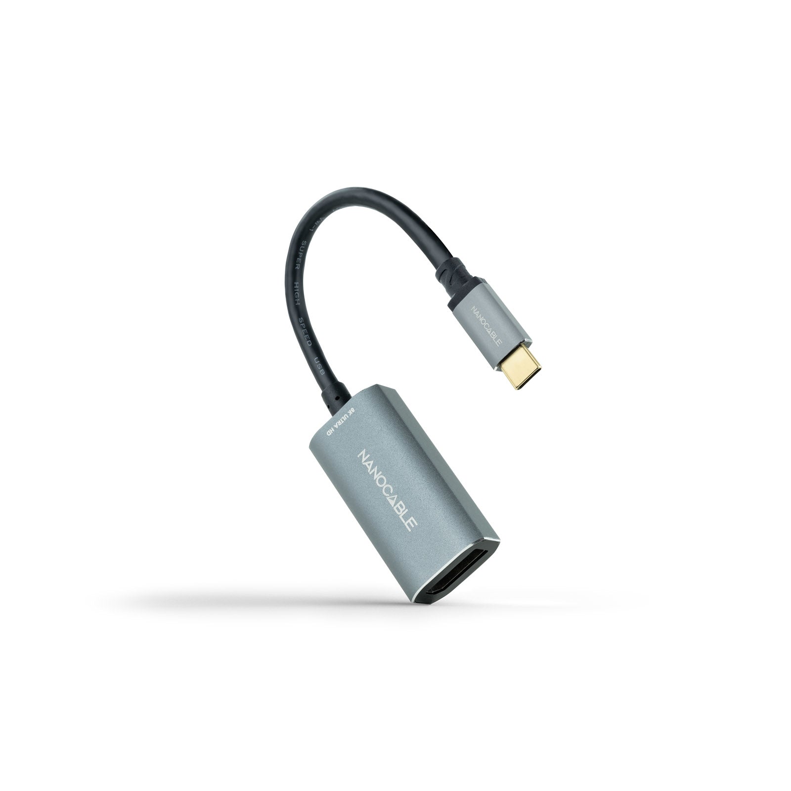 Adaptateur USB-C vers DisplayPort NANOCABLE 10.16.4104-G Gris 15 cm 8K Ultra HD
