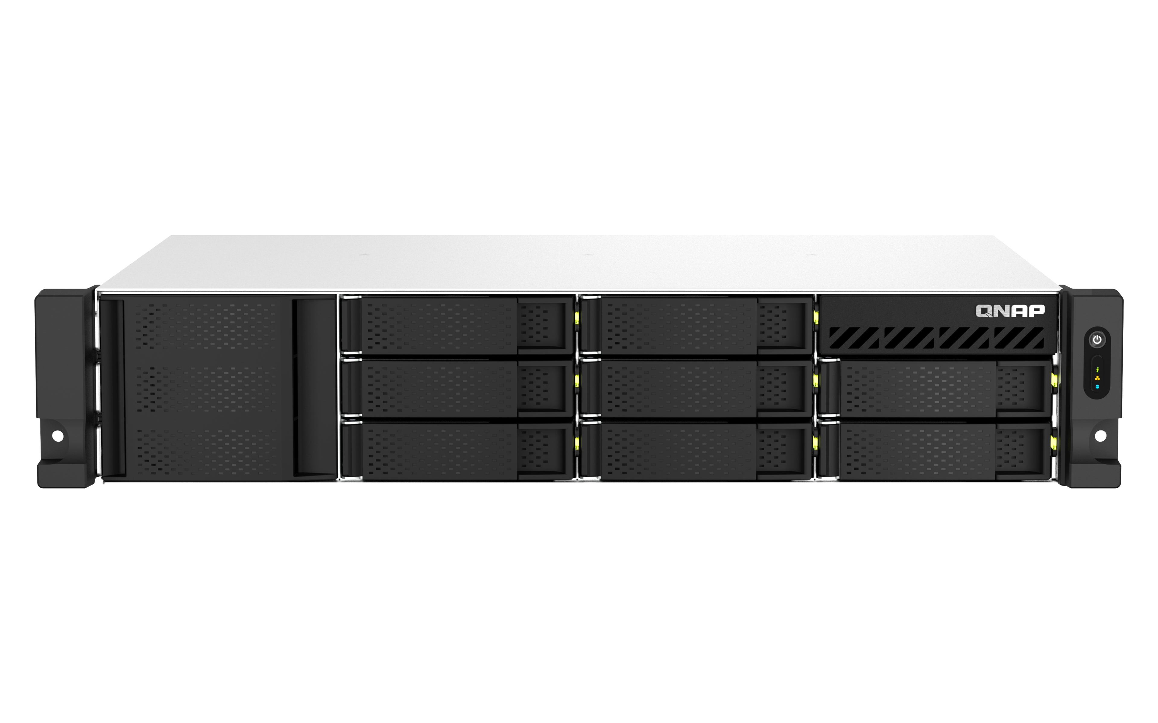 QNAP TS-873AeU-RP - Serveur NAS - 8 Baies - rack-montable - SATA 6Gb/s - RAID 0, 1, 5, 6, 10, JBOD, 50, 60 - RAM 4 Go - 2.5 Gigabit Ethernet - iSCSI support - 2U
