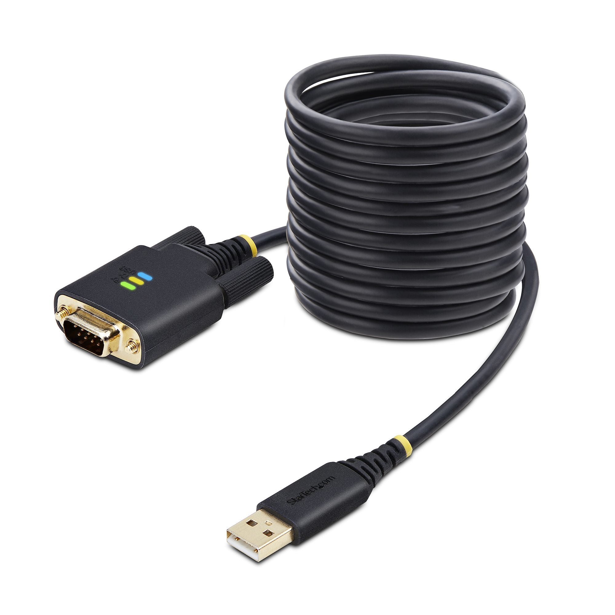 StarTech.com Adaptateur USB vers Série de 3m - COM Rétention, DB9 RS232 - Câble USB / série - USB (M) pour DB-9 (M) - 3 m - noir