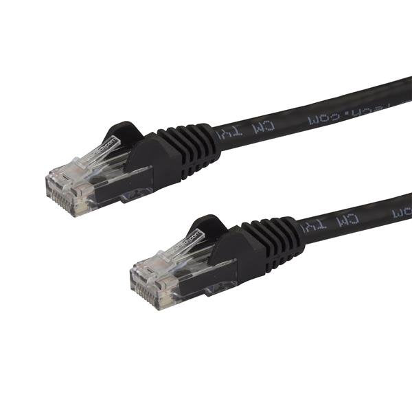 StarTech.com Câble réseau Cat6 Gigabit UTP sans crochet de 50cm - Cordon Ethernet RJ45 anti-accroc - Câble patch Mâle / Mâle - Noir - Cordon de raccordement - RJ-45 (M) pour RJ-45 (M) - 50 cm - UTP - CAT 6 - moulé, sans crochet - noir