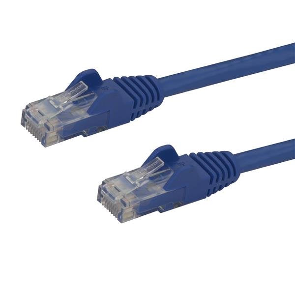 StarTech.com Câble réseau Cat6 Gigabit UTP sans crochet de 15m - Cordon Ethernet RJ45 anti-accroc - Câble patch Mâle / Mâle - Bleu - Cordon de raccordement - RJ-45 (M) pour RJ-45 (M) - 15 m - UTP - CAT 6 - moulé, sans crochet - bleu