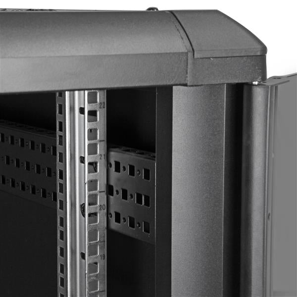 StarTech.com Rack - 22U 36" - Armoire serveur - Non-assemblé - Baie de brassage - Armoire réseau avec roulettes - Noir - Rack - 22U - pour P/N: CABCAGENUTS6, CABSCREWM52, CABSCREWSM6, CABSCRWM520, CABSCRWM620, CABSCRWS1224