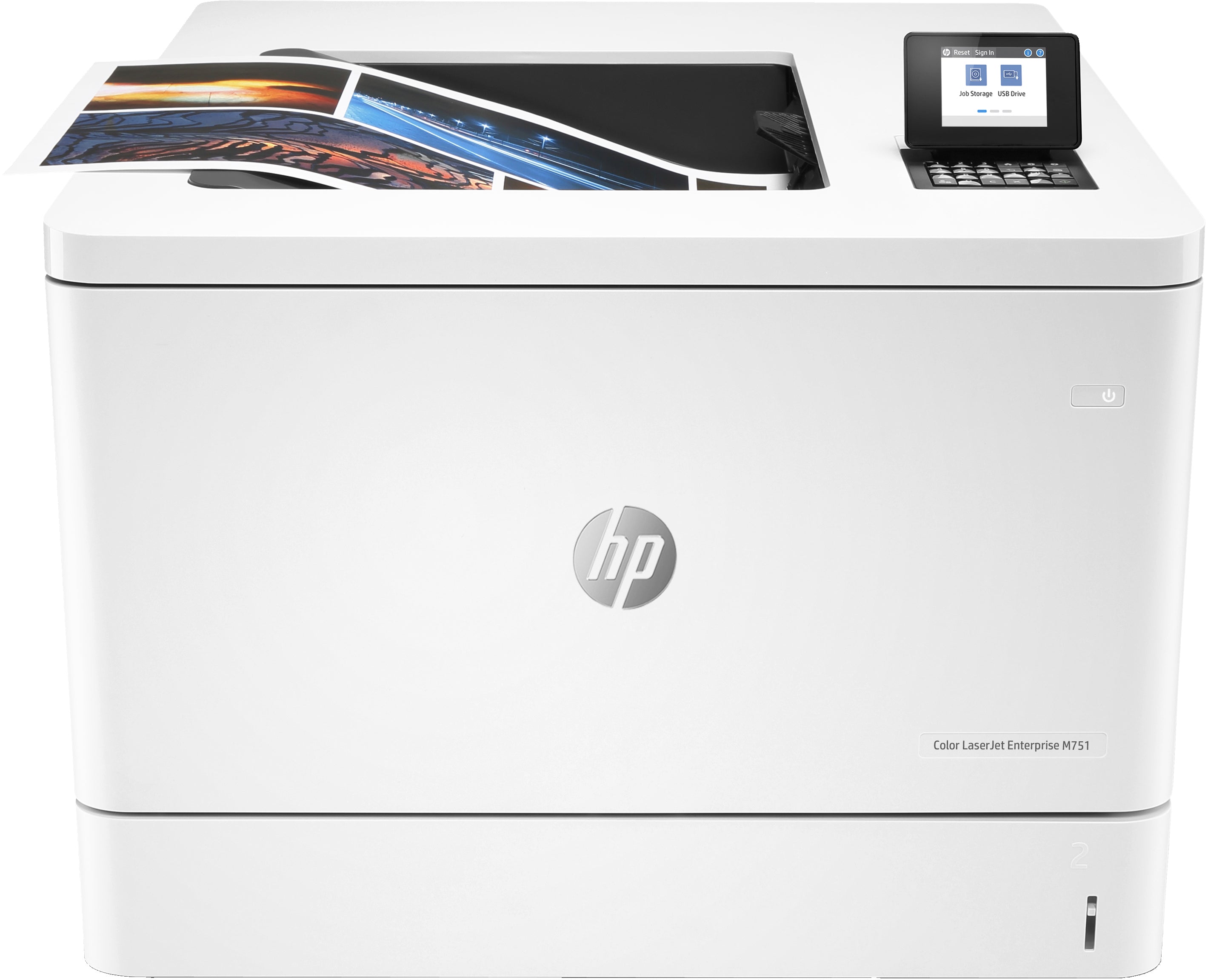 HP Color LaserJet Enterprise M751dn - Imprimante - couleur - Recto-verso - laser - A3/Ledger - 600 x 600 ppp - jusqu'à 41 ppm (mono) / jusqu'à 41 ppm (couleur) - capacité : 650 feuilles - USB 2.0, Gigabit LAN, hôte USB (interne), hôte USB 2.0
