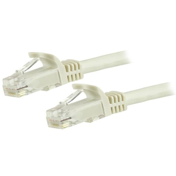 StarTech.com Cordon de raccordement UTP CAT6 (7,5 m) sans crochet - Blanc - Cordon de raccordement - RJ-45 (M) pour RJ-45 (M) - 7.5 m - UTP - CAT 6 - sans crochet - blanc