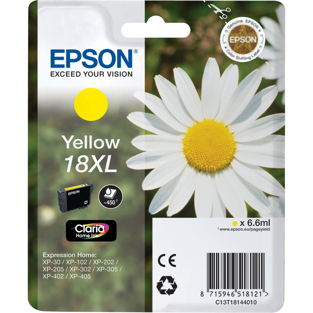 Cartouche d'encre originale Epson 18XL Jaune