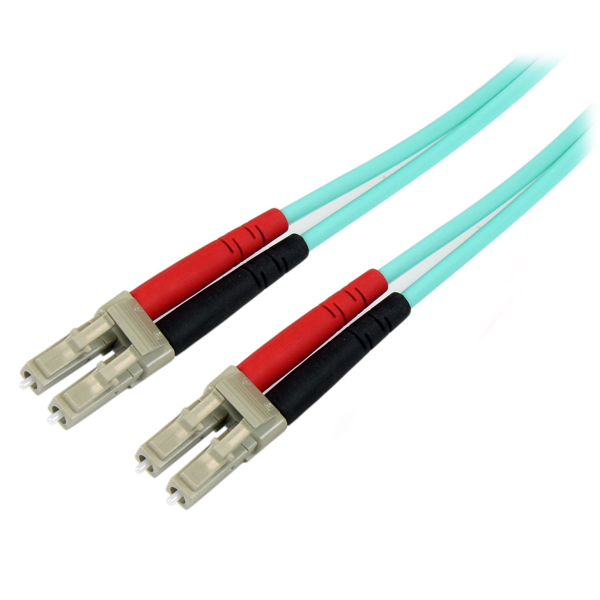StarTech.com Câble Fibre Optique Multimode de 10m LC/UPC vers LC/UPC OM3 - Cordon de raccordement - LC multi-mode (M) pour LC multi-mode (M) - 10 m - 10 m - fibre optique - duplex - 50 / 125 microns - turquoise - pour P/N: MASFP10GBSR, SFP10GBLRMST, SFP10