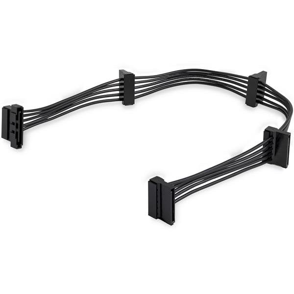 StarTech.com Câble répartiteur d'alimentation SATA vers 4x SATA - Répartiteur d'alimentation - alimentation SATA (M) pour alimentation SATA (F) - 40 cm - noir - pour P/N: BRACKET125PT, BRACKET125PTP, BRACKET425F, PEXUSB311AC3, S251BU31REM, SATBP125VP