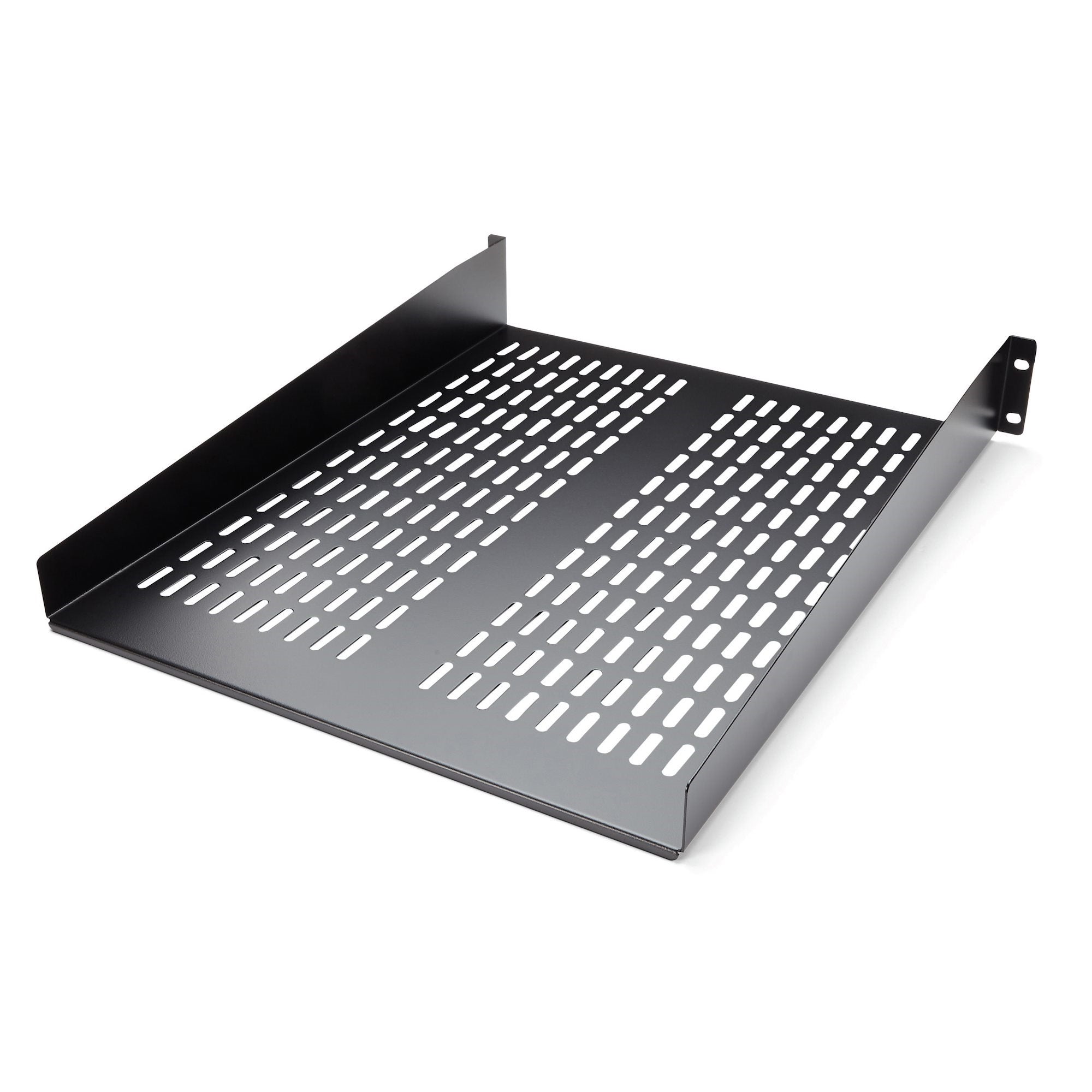 StarTech.com Etagere ventilee montee en rack 2U 22 pouces - Etagere d'armoire serveur fixe - 22 kg - Étagère pour rack - noir - 2U - 22" - pour P/N: RK12OD2, RK2433BKM, RK2537BKM, RK3236BKF, RK4236BKB, RK4242BK24, RK4242BK30