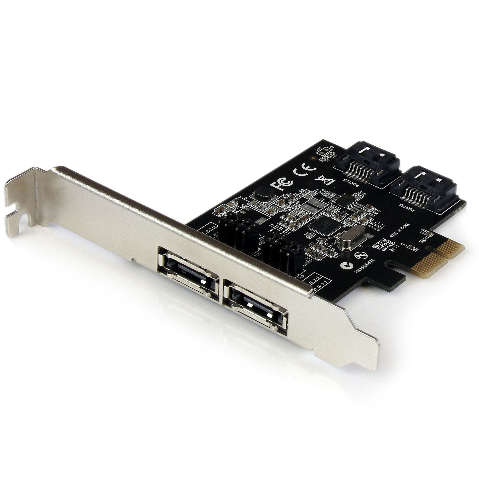 Carte PCI-Express 2 ports SATA 3 + 2 ports e-SATA