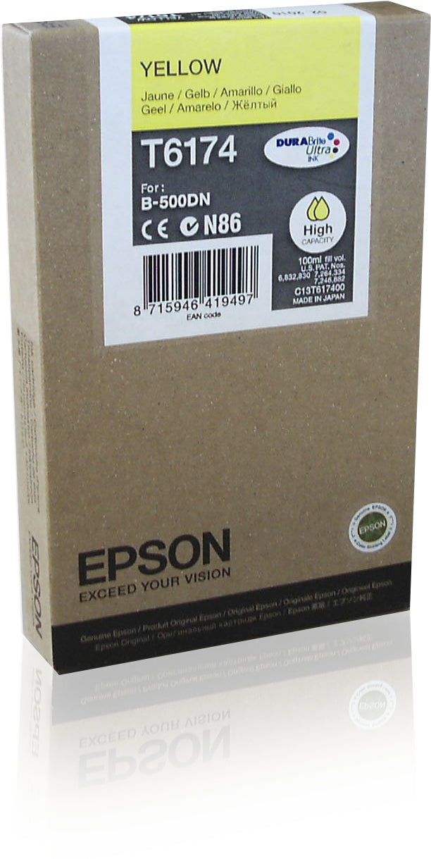 Epson T6174 - 100 ml - haute capacité - jaune - original - cartouche d'encre - pour B 500DN, 510DN