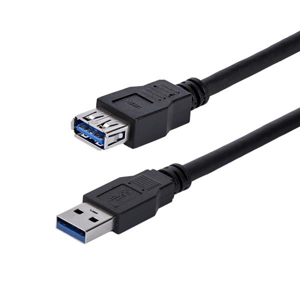 StarTech.com Câble d'extension USB 3.0 A vers A de 1 m - Rallonge USB A SuperSpeed en noir - M/F - Rallonge de câble USB - USB type A (M) pour USB type A (F) - USB 3.0 - 1 m - noir - pour P/N: BNDDKT30CAHV, SV211DPUA4K, SV211HDUA4K, USB2001EXT2NA, USB2002