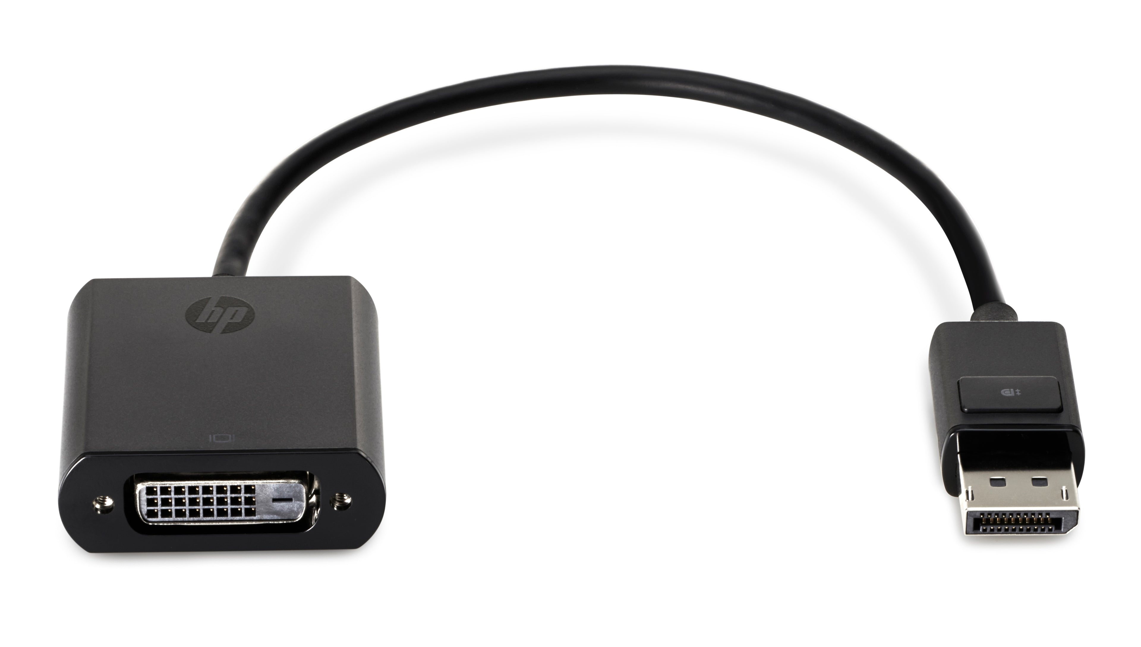 HP DisplayPort to DVI Adapter - Adaptateur DisplayPort - DisplayPort (M) pour DVI-D (F) - noir - pour ProBook 64X G4, 650 G4, 650 G5, ZBook 14 G2, 14u G4, 15 G2, 15u G2, 15u G3, 15u G4, 17 G3
