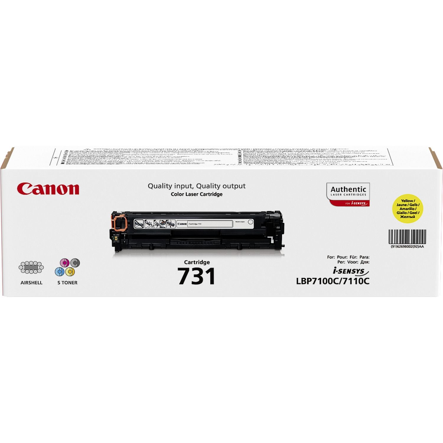 Canon 731 Y - Jaune - original - cartouche de toner - pour i-SENSYS MF623Cn, MF628Cw