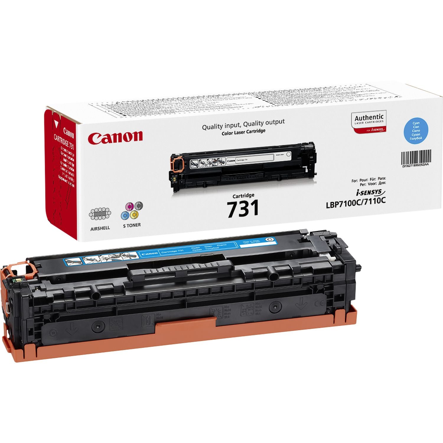 Canon 731 C - Cyan - original - cartouche de toner - pour i-SENSYS MF623Cn, MF628Cw