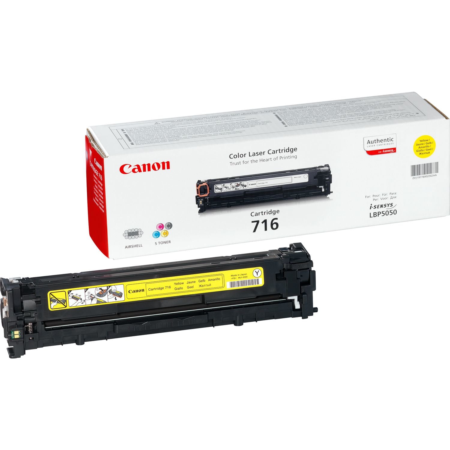 Canon 716 Yellow - Jaune - original - cartouche de toner - pour i-SENSYS LBP5050, LBP5050N, MF8030CN, MF8040Cn, MF8050CN, MF8080Cw