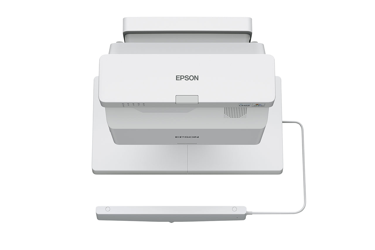 Epson EB-760WI - Projecteur 3LCD - 4100 lumens (blanc) - 4100 lumens (couleur) - WXGA (1280 x 800) - 16:10 - objectif à ultra courte focale - IEEE 802.11a/b/g/n/ac sans fil / LAN / Miracast - blanc