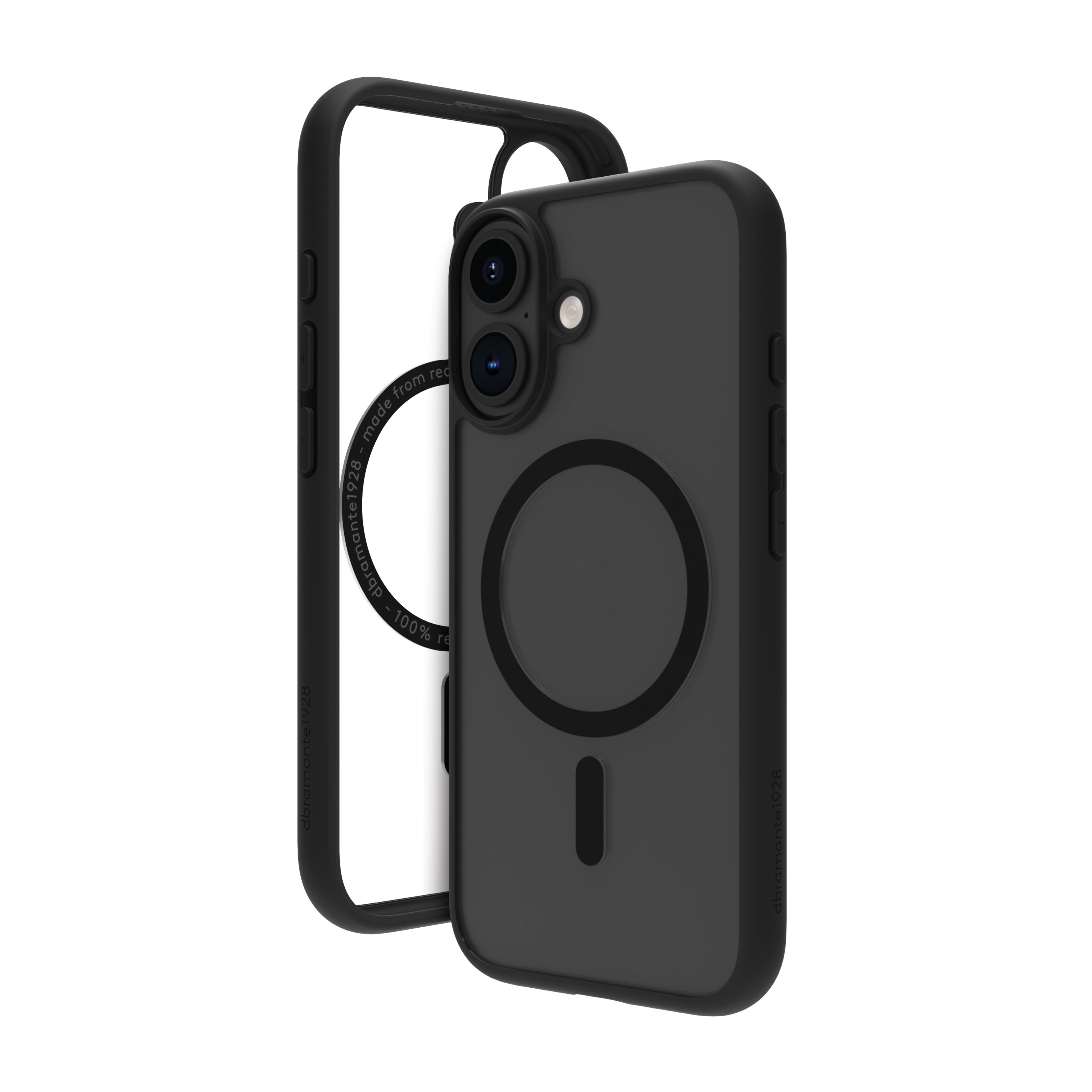 dbramante1928 Grenen - Coque de protection pour téléphone portable - compatibilité avec MagSafe - plastique - noir - pour Apple iPhone 16 Plus