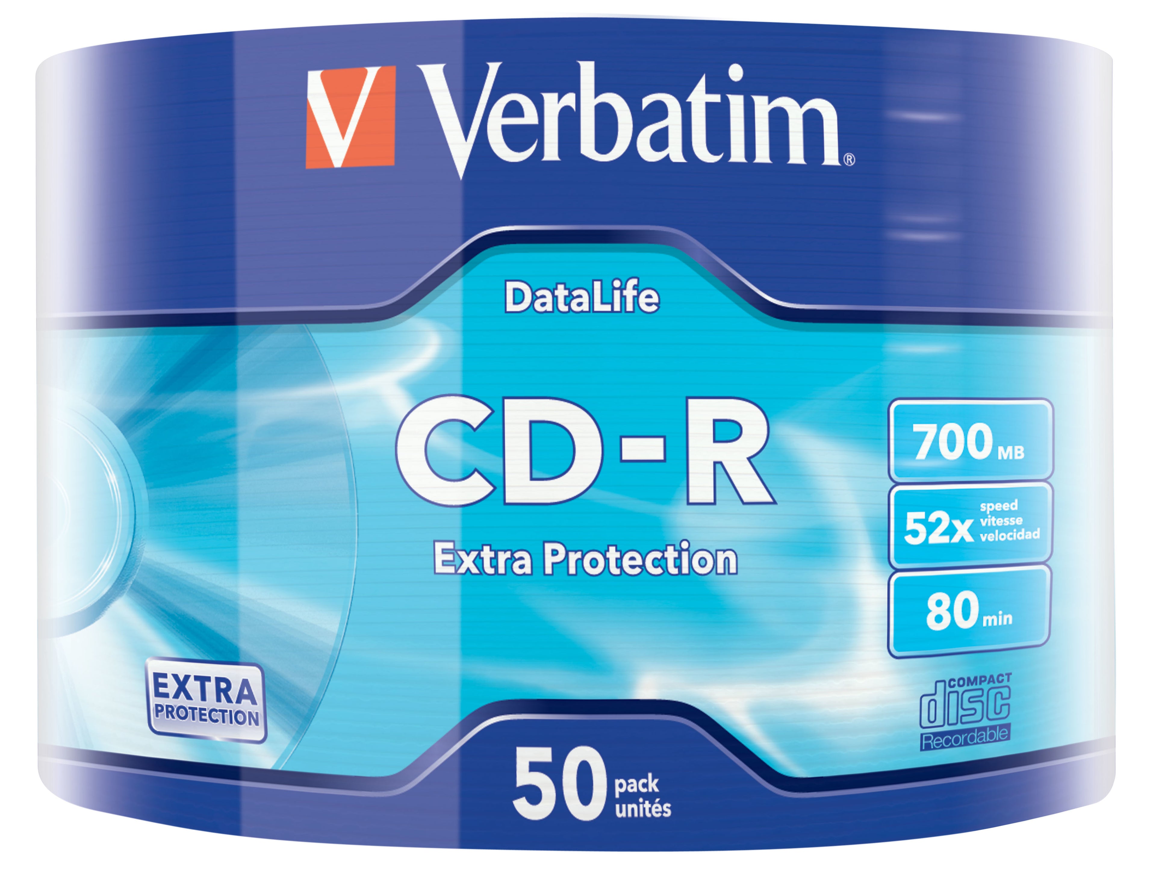 Verbatim DataLife Extra Protection - 50 x CD-R - 700 Mo (80 min) 52x - blanc - spindle