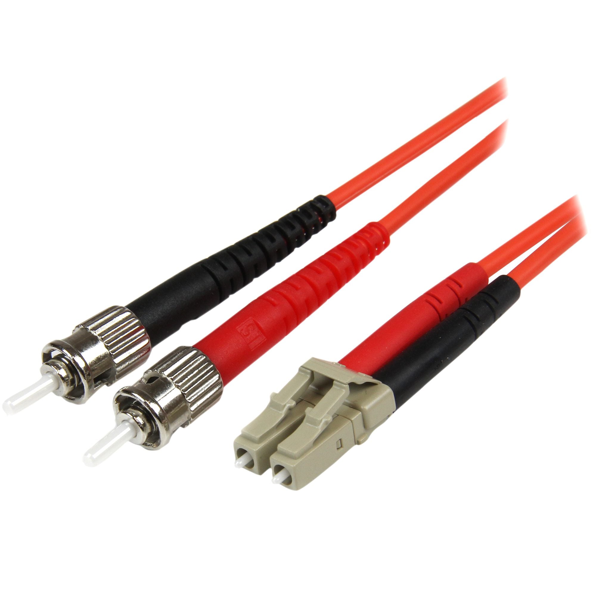 StarTech.com 1m Fiber Optic Cable - Multimode Duplex 50/125 - LSZH - LC/ST - OM2 - LC to ST Fiber Patch Cable - Cordon de raccordement - ST multi-mode (M) pour LC multi-mode (M) - 1 m - 1 m - fibre optique - duplex - 50 / 125 microns - OM2 - moulé - orang