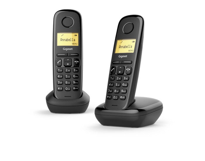 Téléphone Sans Fil Gigaset A170 Duo Noir Sans fil Ambre