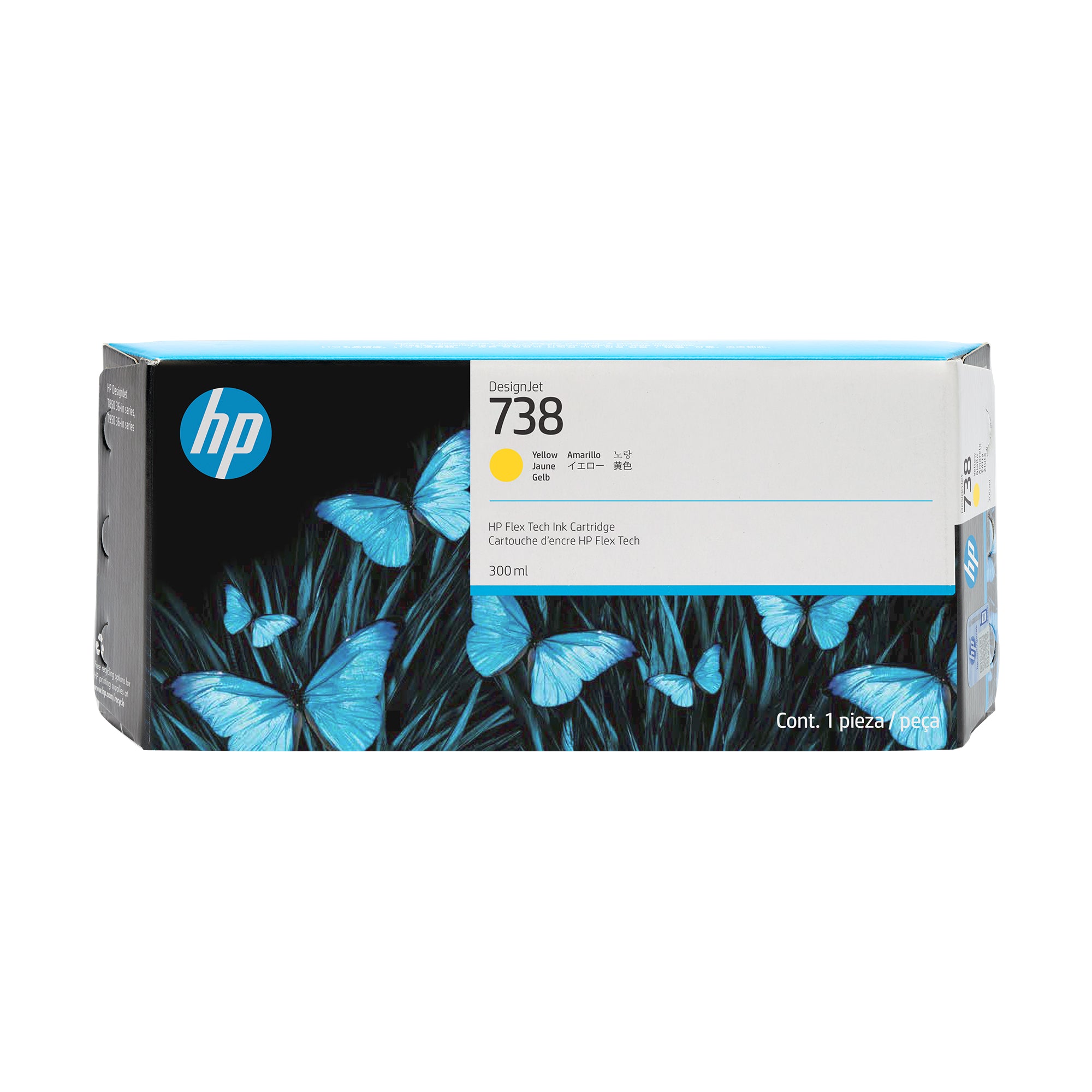 HP 738 - 300 ml - jaune - original - DesignJet - cartouche d'encre - pour DesignJet T950