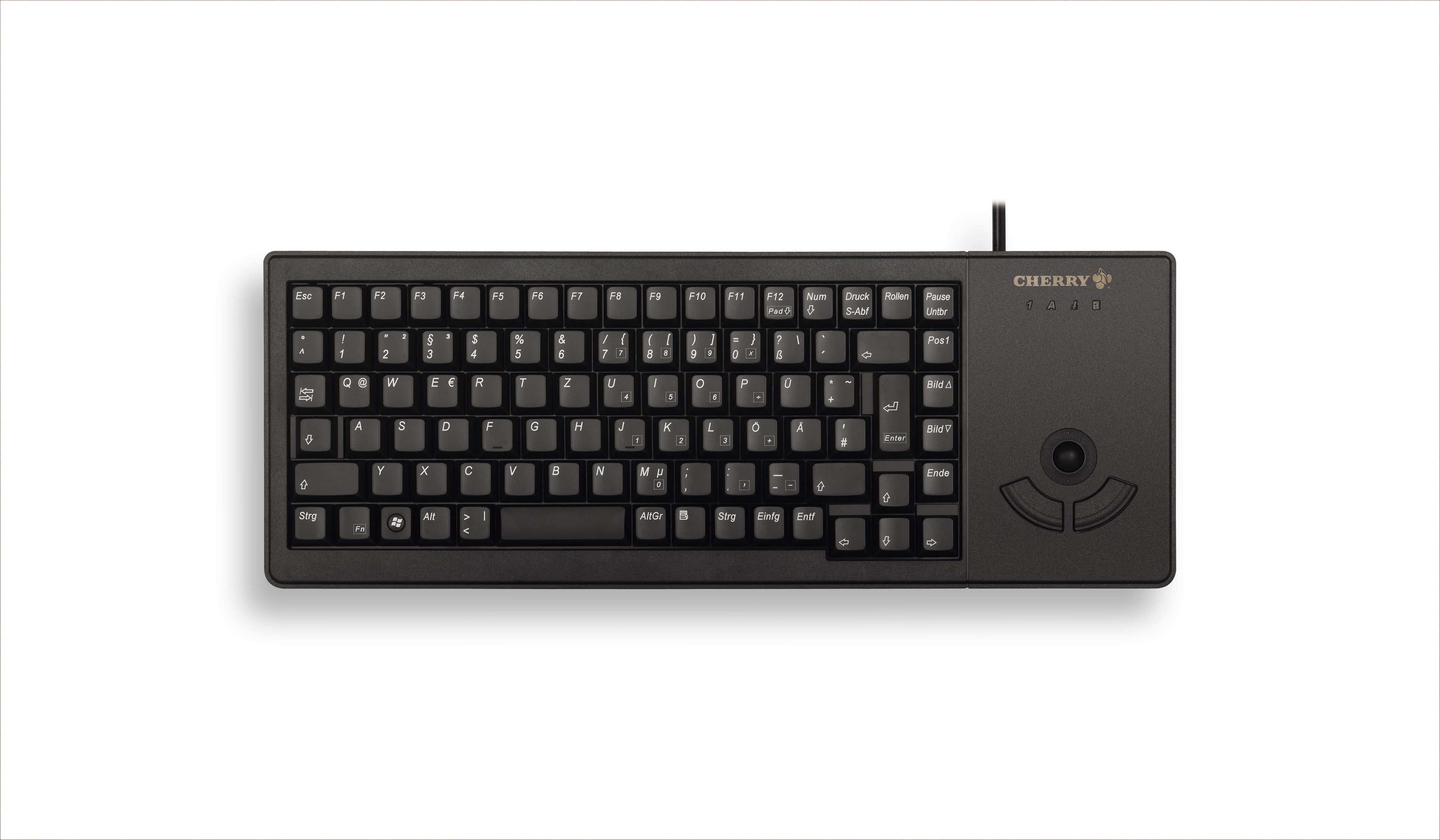 CHERRY G84-5400 XS Trackball Keyboard - Clavier - avec trackball - USB - Français - commutateur : CHERRY ML - noir