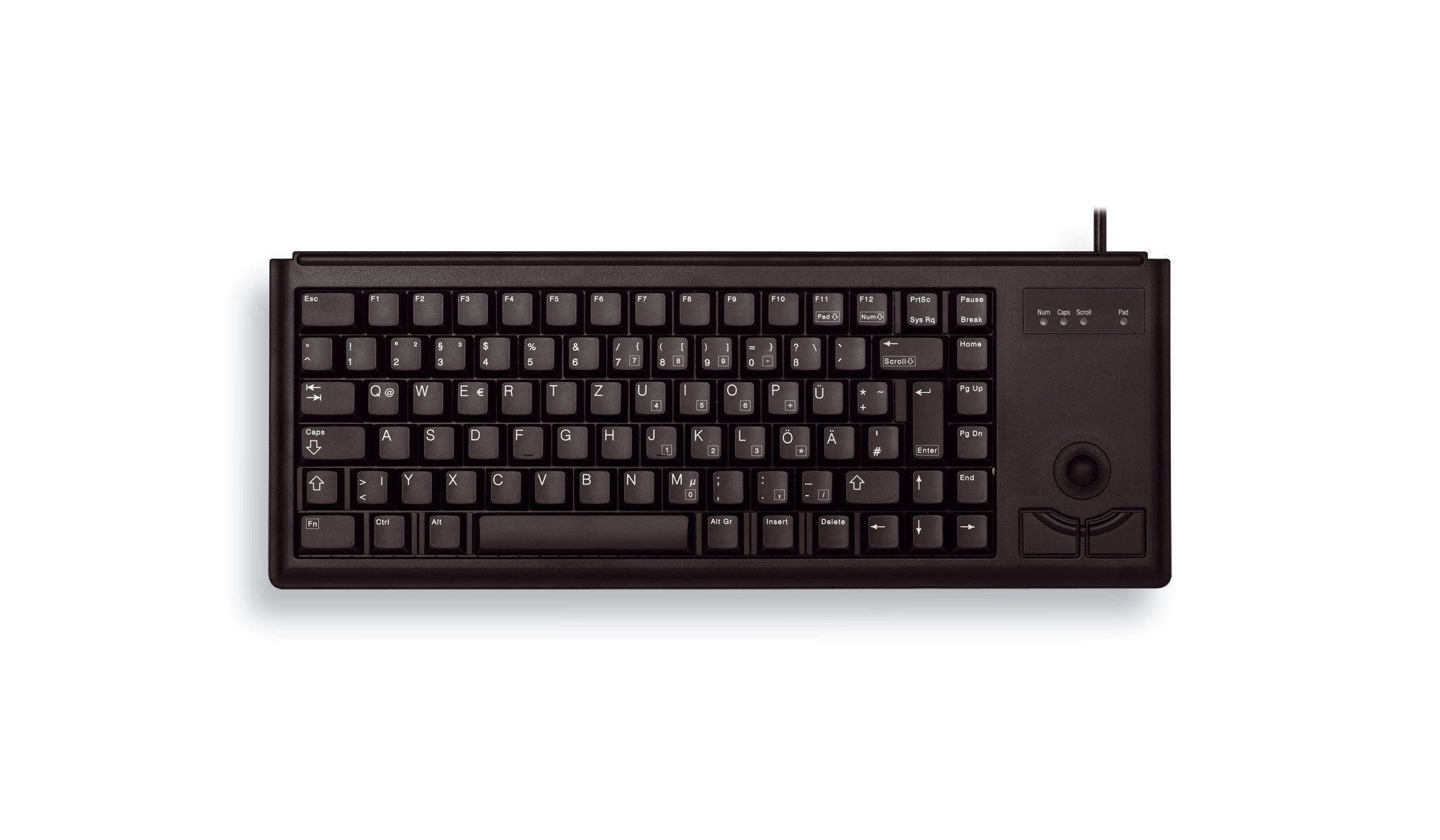 CHERRY Compact-Keyboard G84-4400 - Clavier - PS/2 - Français - noir
