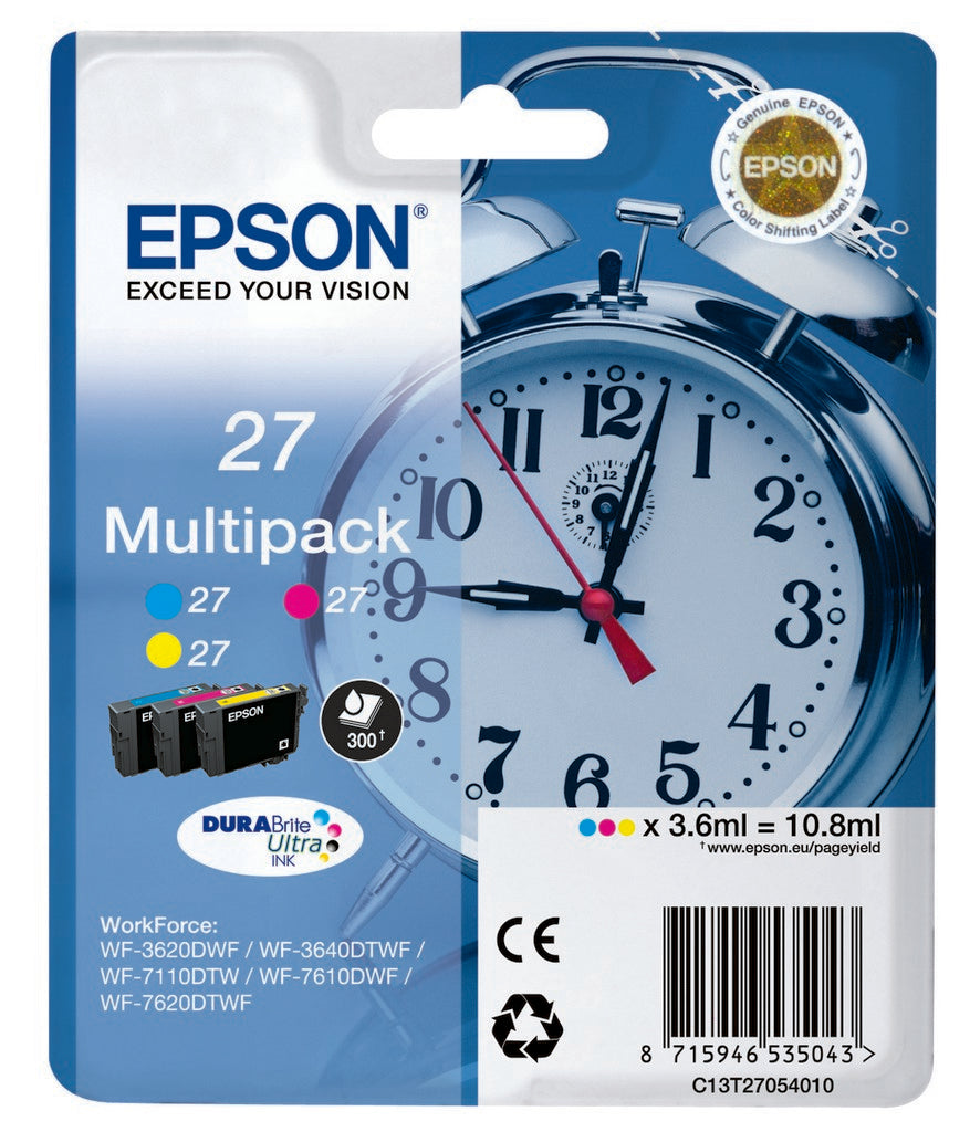 Pack de 3 Cartouches 27 (Y/M/C) - T2705