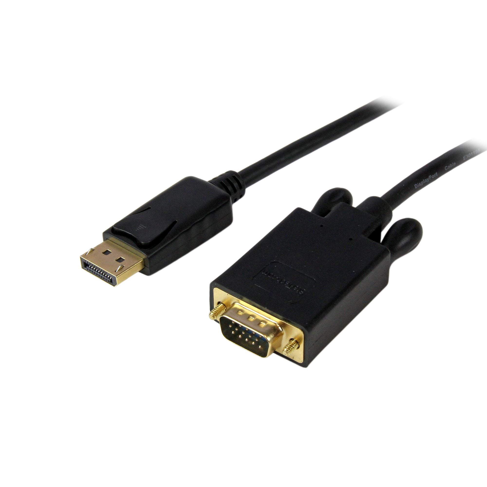 StarTech.com Adaptateur DisplayPort vers VGA - Câble Convertisseur Actif Vidéo Display Port Mâle / VGA Mâle 1080p 1920x1200 - Noir 3m - Câble DisplayPort - DisplayPort (M) pour HD-15 (VGA) (M) - 3.05 m - verrouillé - noir