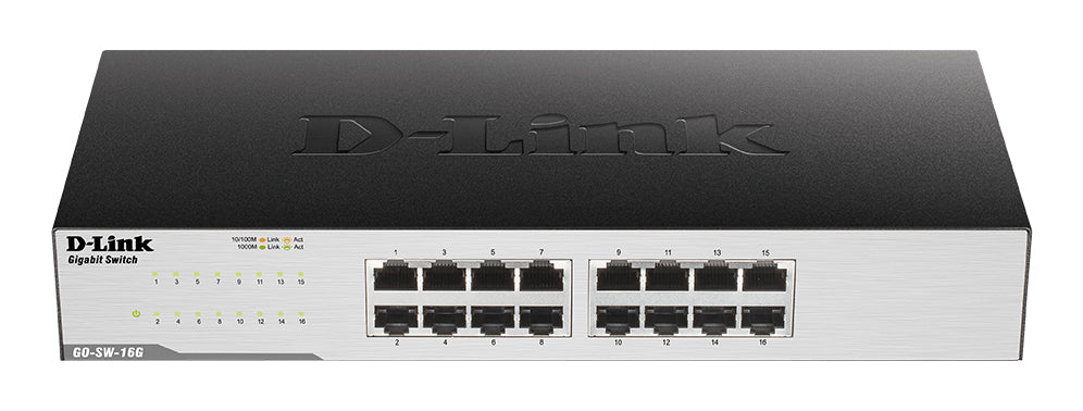 D-Link GO-SW-16G - Commutateur - non géré - 16 x 10/100/1000 - de bureau