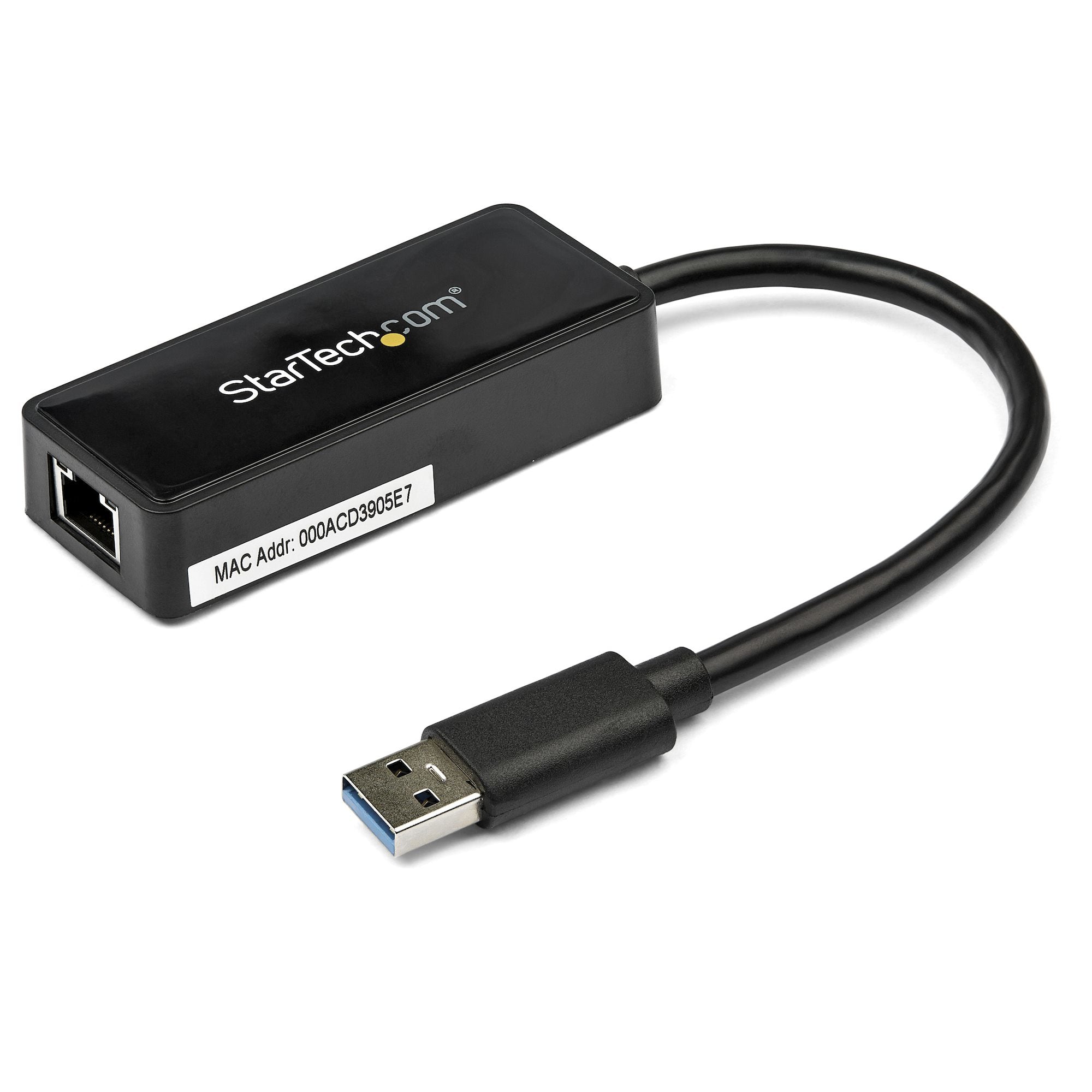 StarTech.com Adaptateur réseau USB 3.0 vers Gigabit Ethernet avec port USB intégré - Carte réseau GbE USB vers RJ45 - Noir - Adaptateur réseau - USB 3.0 - Gigabit Ethernet - noir - pour P/N: TB33A1C