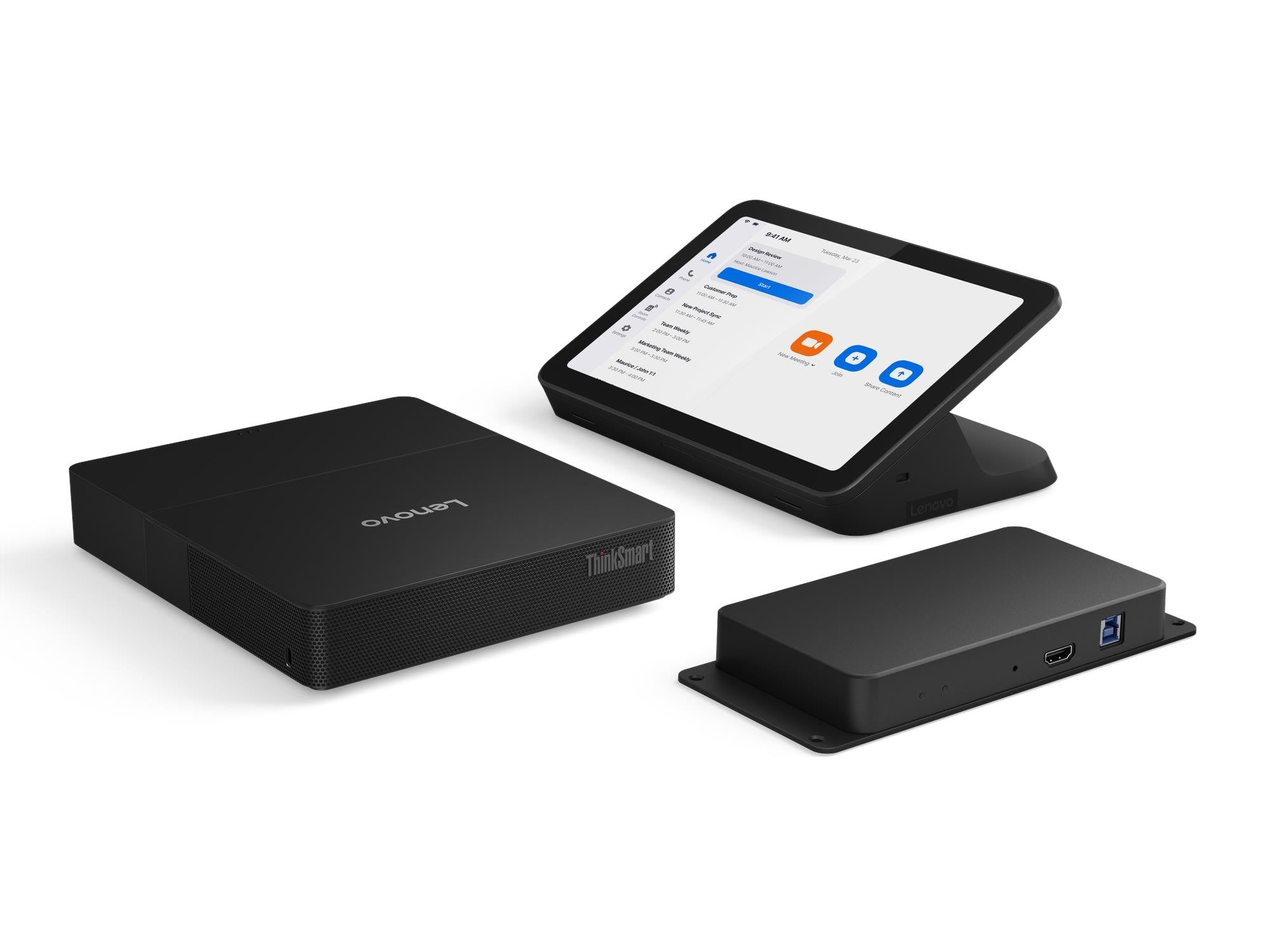 Lenovo ThinkSmart Core Gen 2 - Kit de vidéo-conférence (console d'écran tactile, système de calcul) - avec 3 Years Lenovo Premier Support + 3 Years Lenovo Software Maintenance for Smart Office Solution - Certifié pour Zoom Rooms - noir