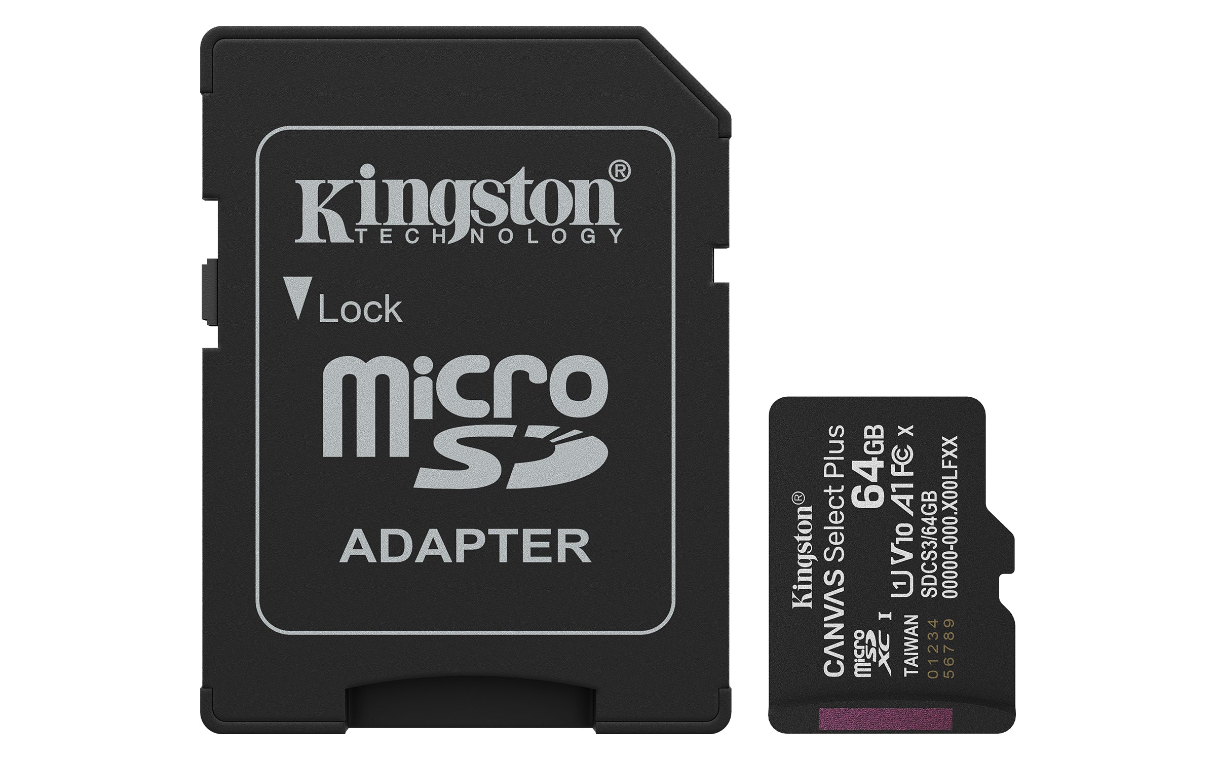 Carte Mémoire Micro SD avec Adaptateur Kingston SDCS3/64GB