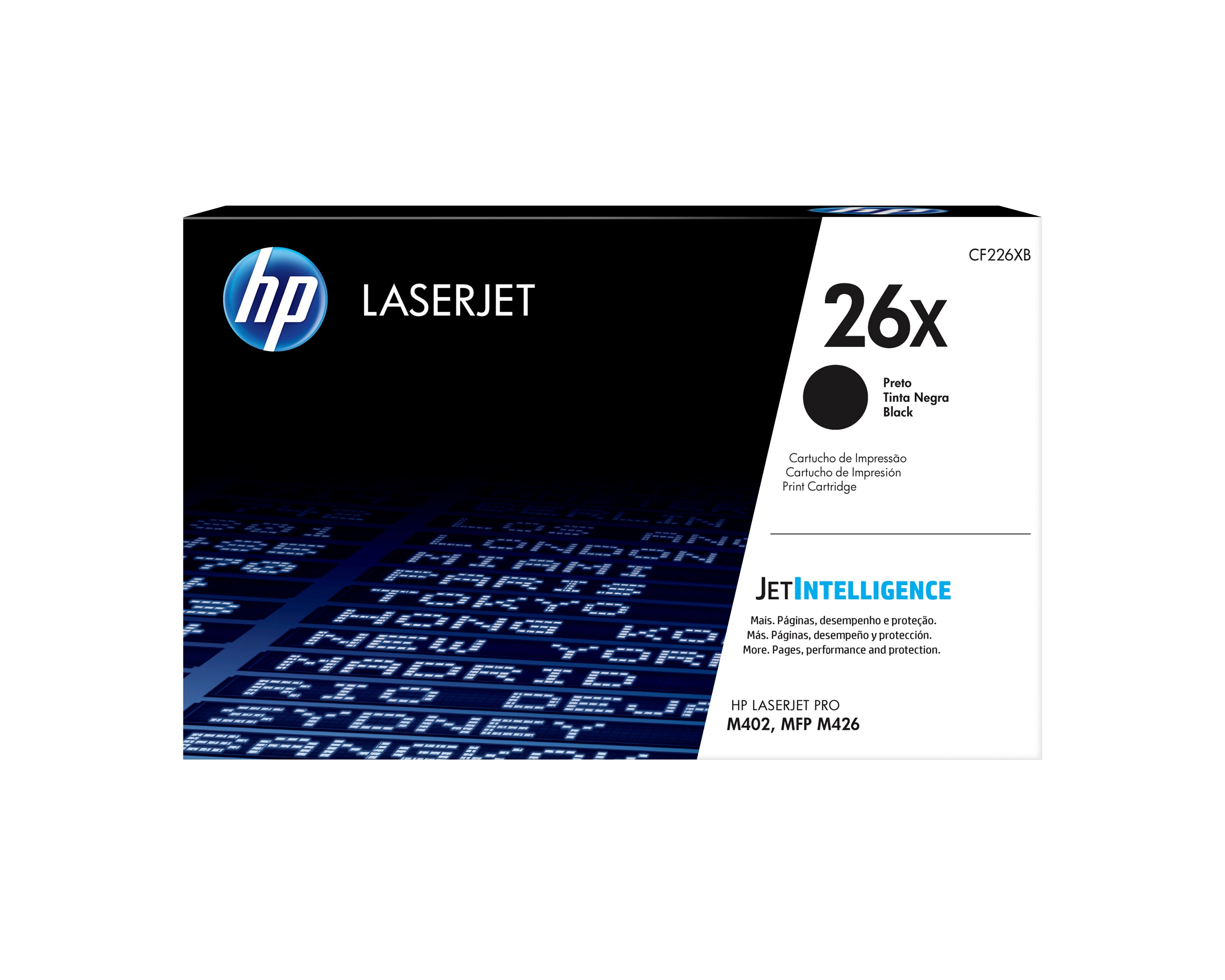 HP 26X - À rendement élevé - noir - original - LaserJet - cartouche de toner (CF226X) - pour LaserJet Pro M402, MFP M426