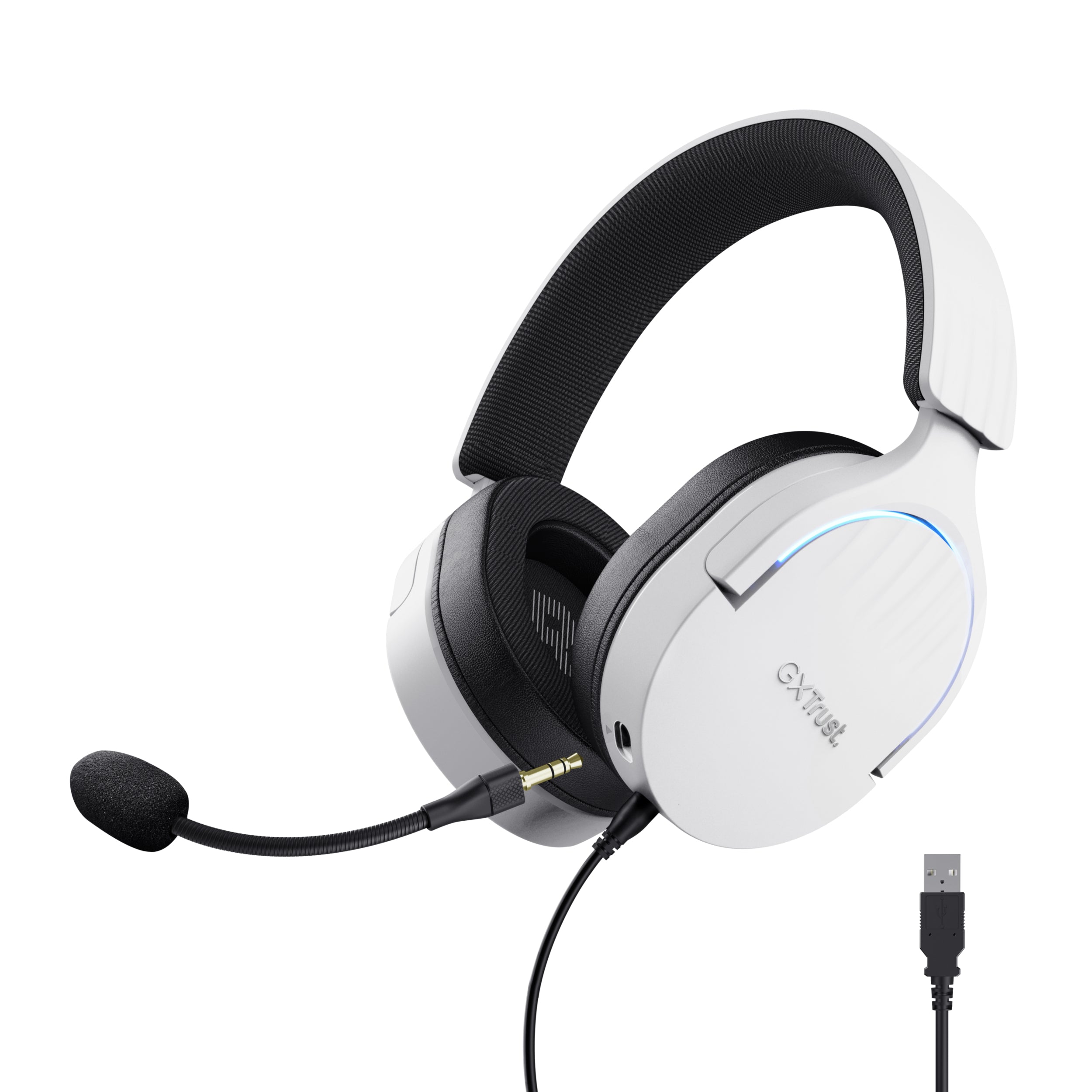 Casques avec Micro Gaming Trust GXT 490 Blanc Noir Multicouleur Noir/Blanc