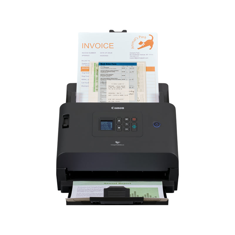 Canon imageFORMULA DR-S250N - Scanner de documents - Capteur d'images de contact (CIS) - Recto-verso - 216 x 5588 mm - 600 dpi x 600 dpi - jusqu'à 50 ppm (mono) / jusqu'à 50 ppm (couleur) - Chargeur automatique de documents (60 feuilles) - jusqu'à 6000 pa